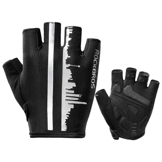 ROCKBROS Bike Gloves for Men Half Finger Biking Glove Cycling Gloves MTB Mountain Road Bicycle Gloves Shock-Absorbing SBR Pad Anti-Slip Breathable Summer Unisex Women