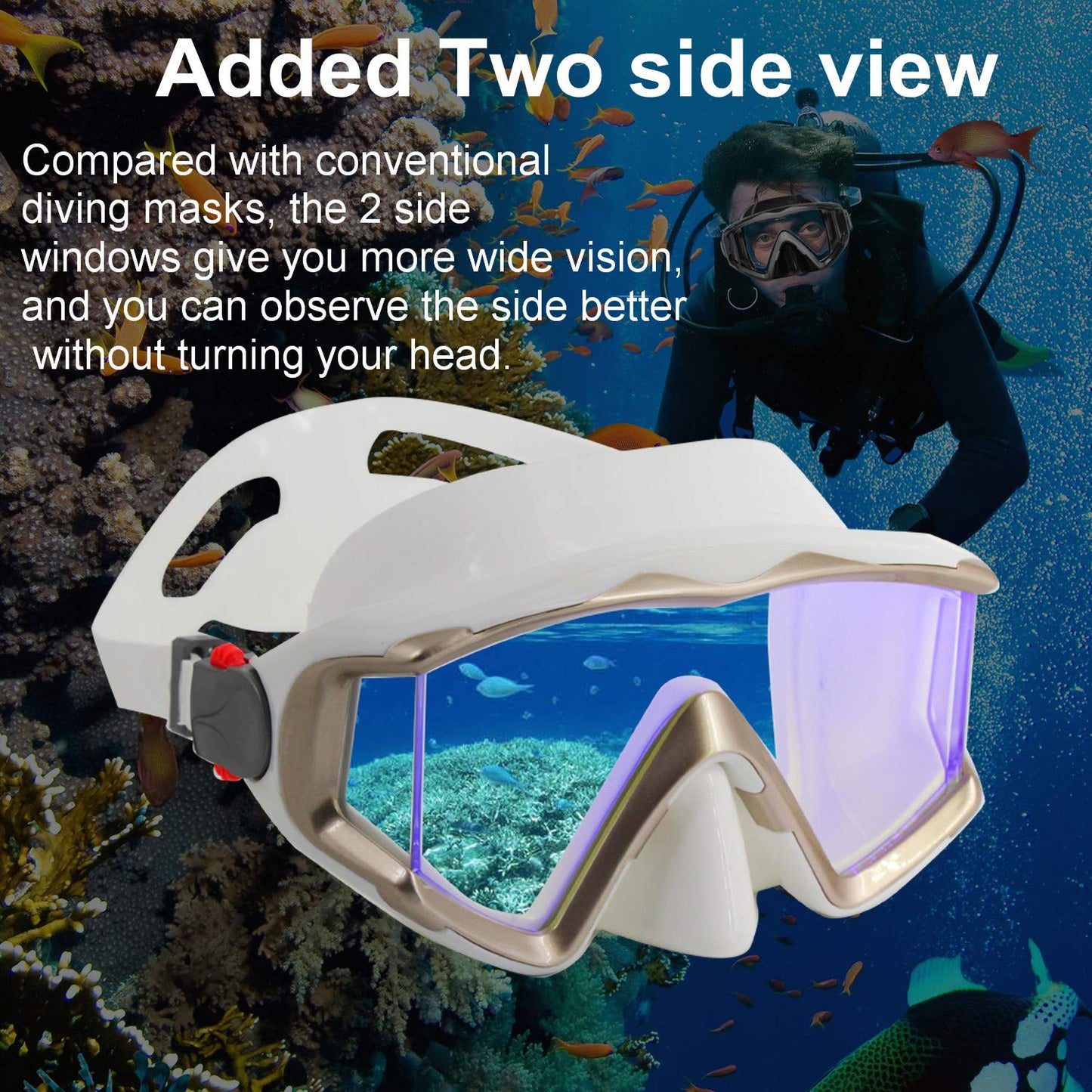 AQUA A DIVE SPORTS Diving mask Anti-Fog Swimming Snorkel mask Suitable for Adults Scuba Dive Swim Snorkeling Goggles Masks