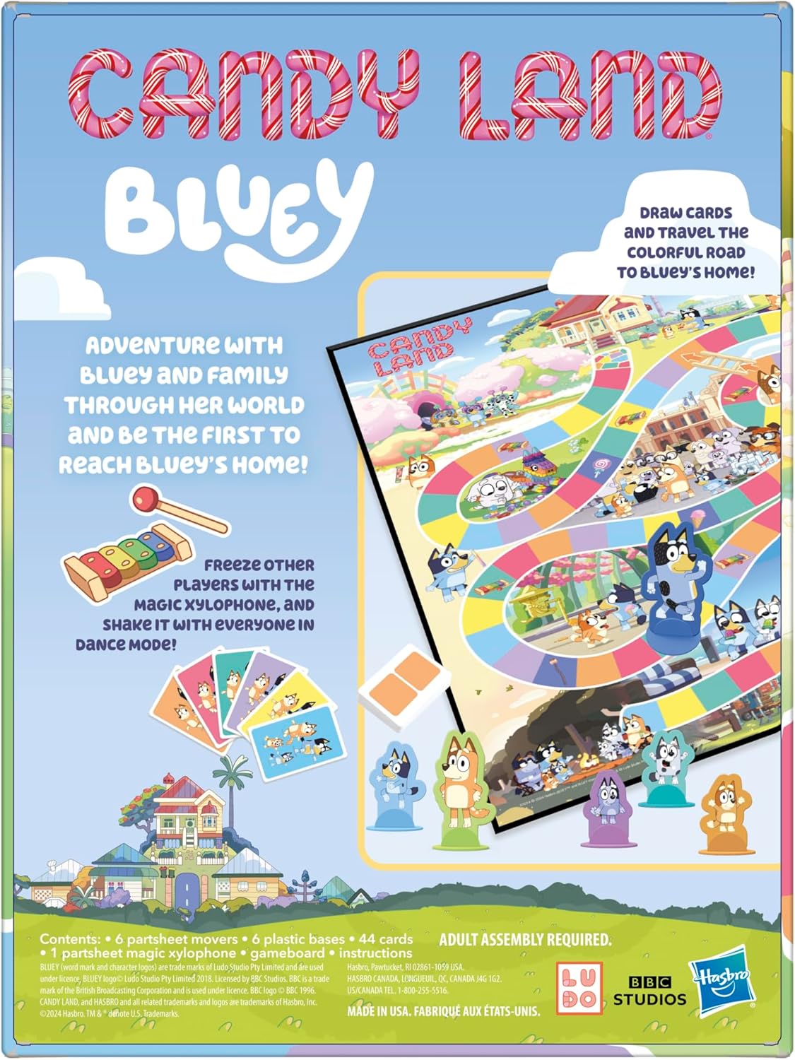 Hasbro Gaming Candy Land Bluey Edition Board Game | Ages 3 and Up | 2-6 Players | Play as Dad, Mum, Bluey, Bingo, Muffin, or Socks | Preschool Games | Kids Gifts (Amazon Exclusive)