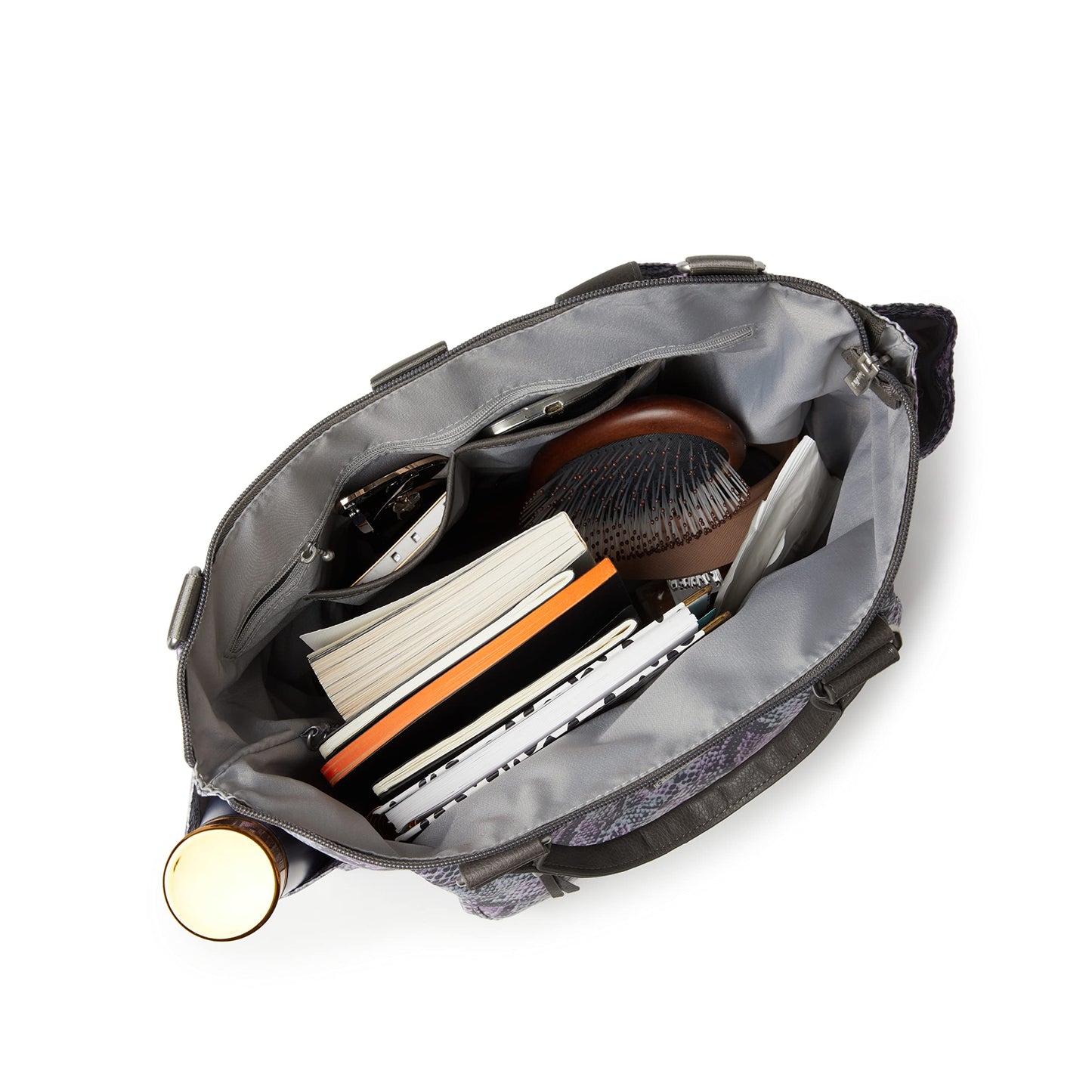 Baggallini Womens 3-in-1 Convertible Backpack with RFID phone wristlet, Blush Python, One Size US