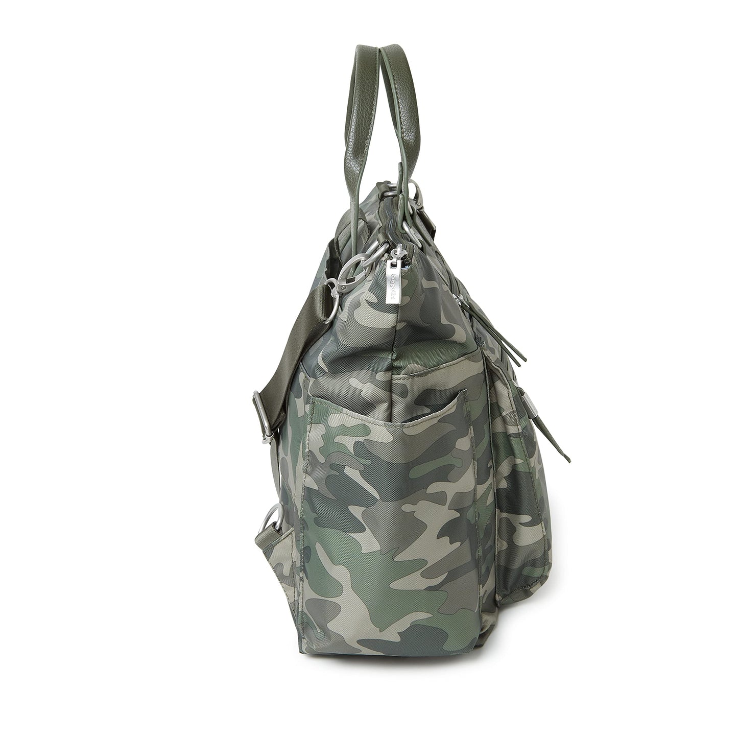 Baggallini womens 3-in-1 Convertible Backpack with RFID phone wristlet, Olive Camo, One Size US