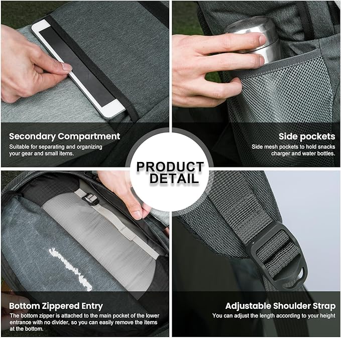 MOUNTAINTOP 40L Hiking Backpack Lightweight Travel Backpack for Men&Women Outdoor Camping Backpacking