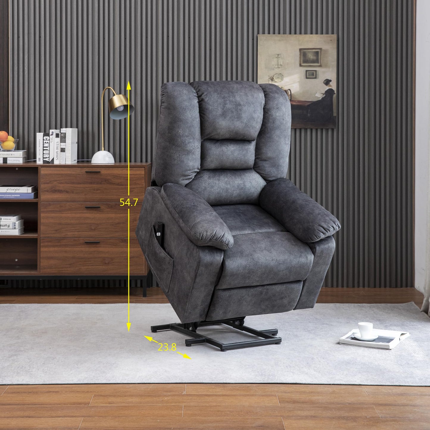FANYE Electric Power Lift Recliner Chair for Elderly with Massage and Heat, Infinite Position Adjustable Recliner & Chair 1 or 2 Remote Controls and Side Pocket