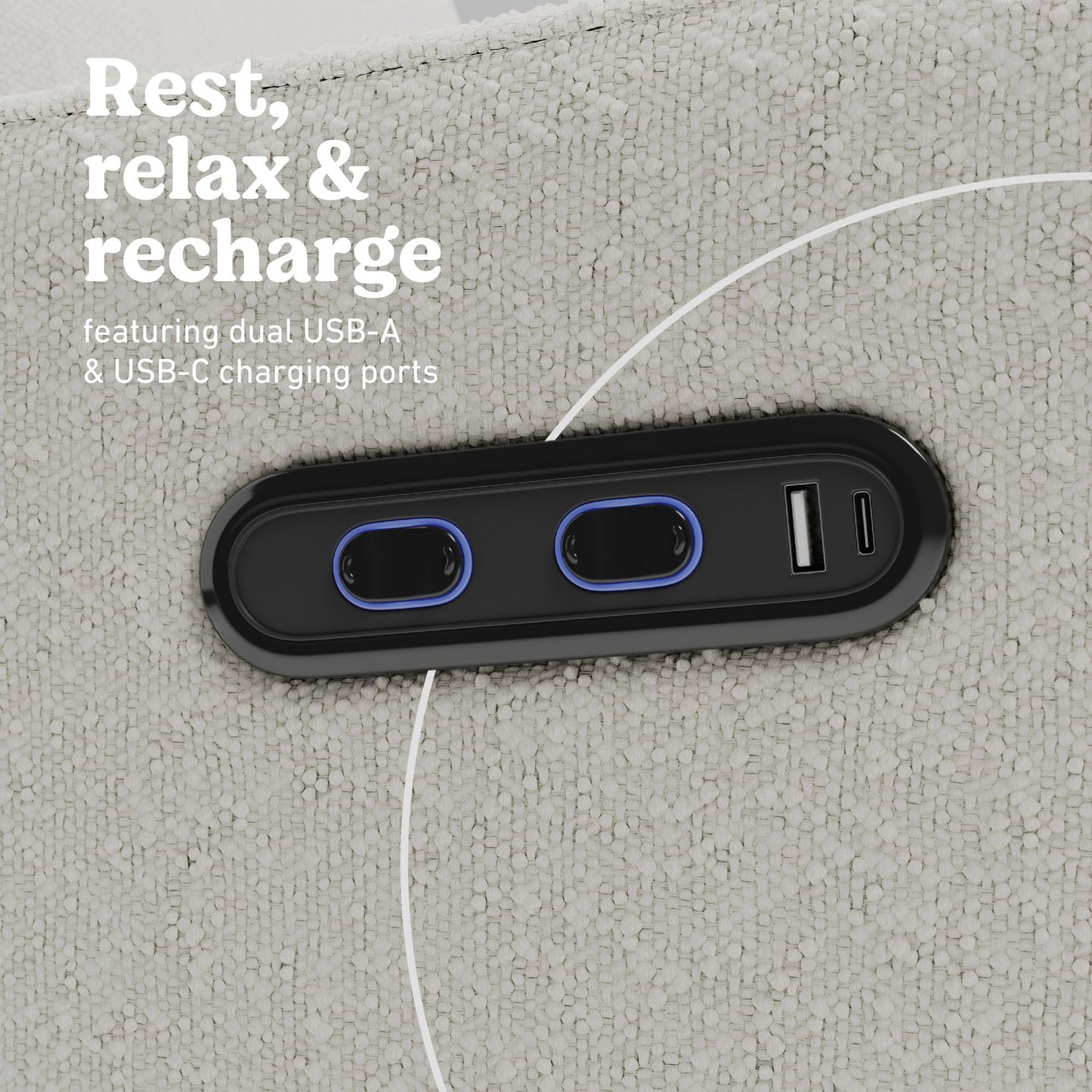 Graco Teddi Power Recliner Swivel Glider (Ivory Boucle) – Electronic Power Recline, USB-A & USB-C Charger, Premium Cushioning & Comfort