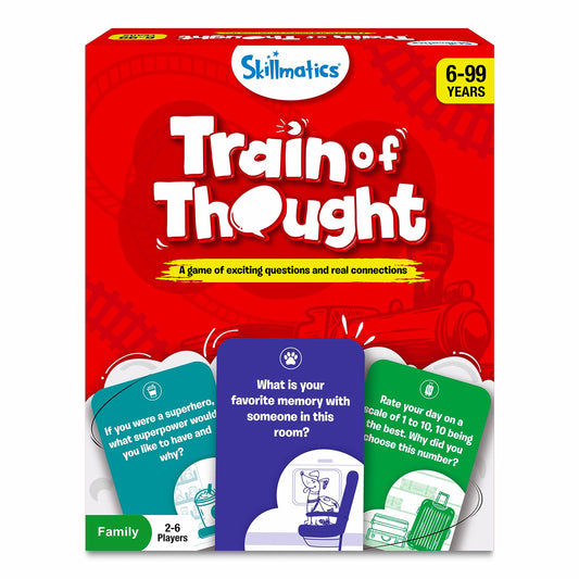 Skillmatics Card Game - Train of Thought, Fun for Family Game Night, Educational Toys, Travel Games for Kids, Teens and Adults, Gifts for Boys and Girls Ages 6, 7, 8, 9 and Up