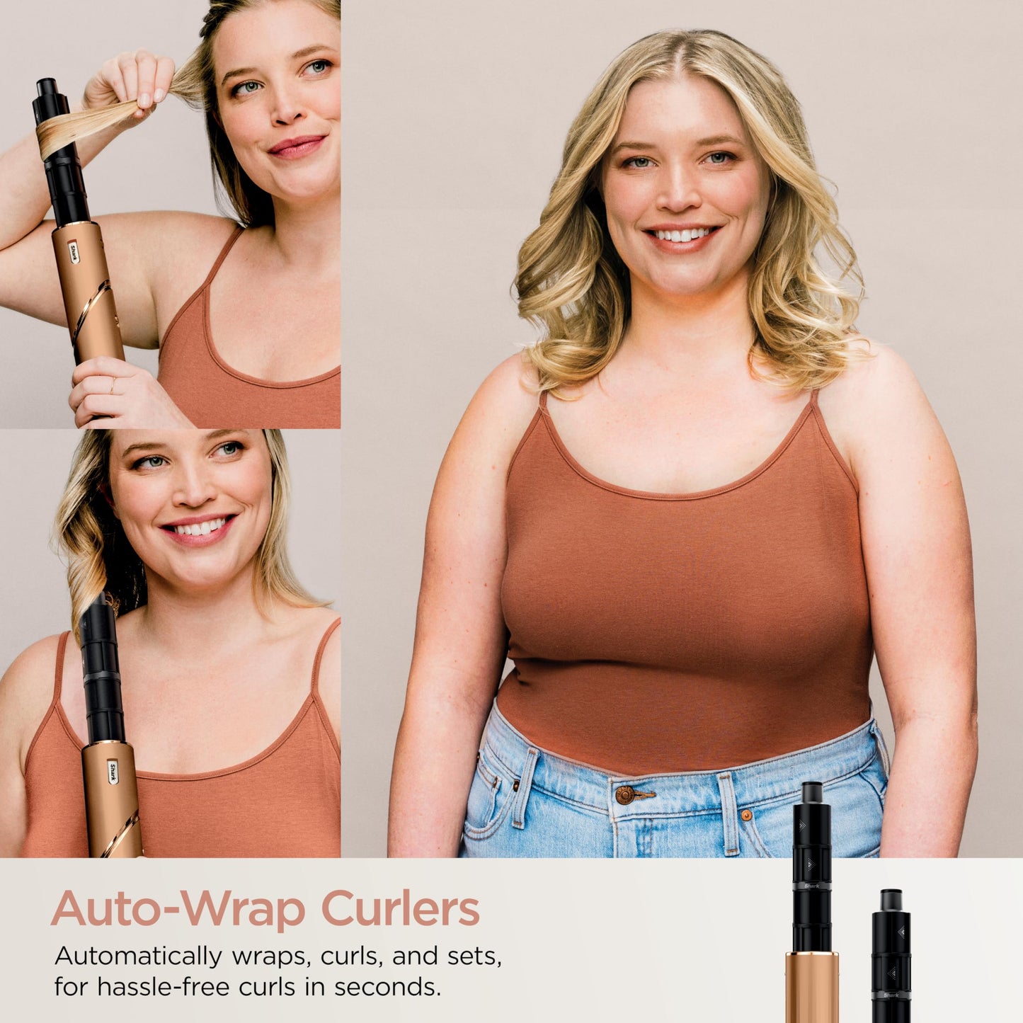 Shark FlexStyle® (Special Edition) | Air Styling & Drying System | Powerful Hair Dryer Brush & Multi-Styler | Auto-Wrap Curlers, Oval Brush, Concentrator, & Storage Bag Included | Copper | HD433CP