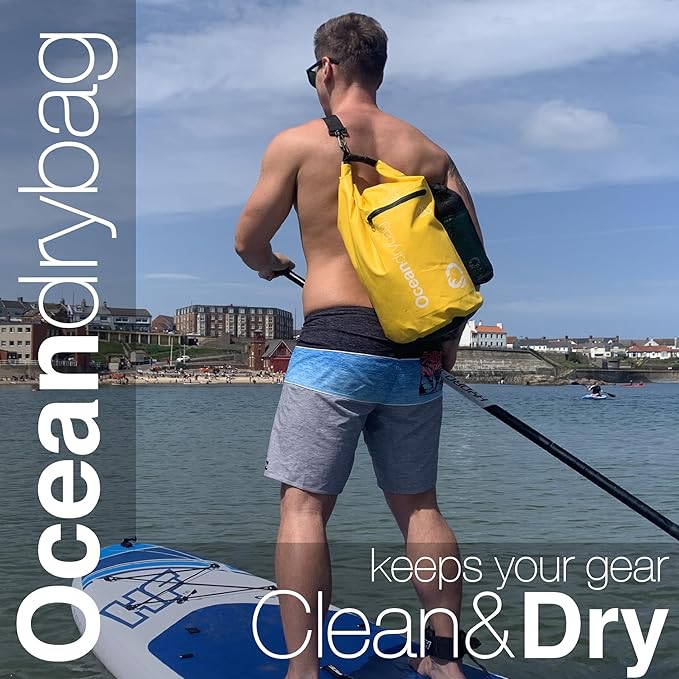 Oceandrybag - Waterproof Dry Bag Backpack - Floating Dry Sack Portable for Kayaking, Beach, Rafting, Boating, Hiking, Camping, Fishing with Waterproof Phone Case