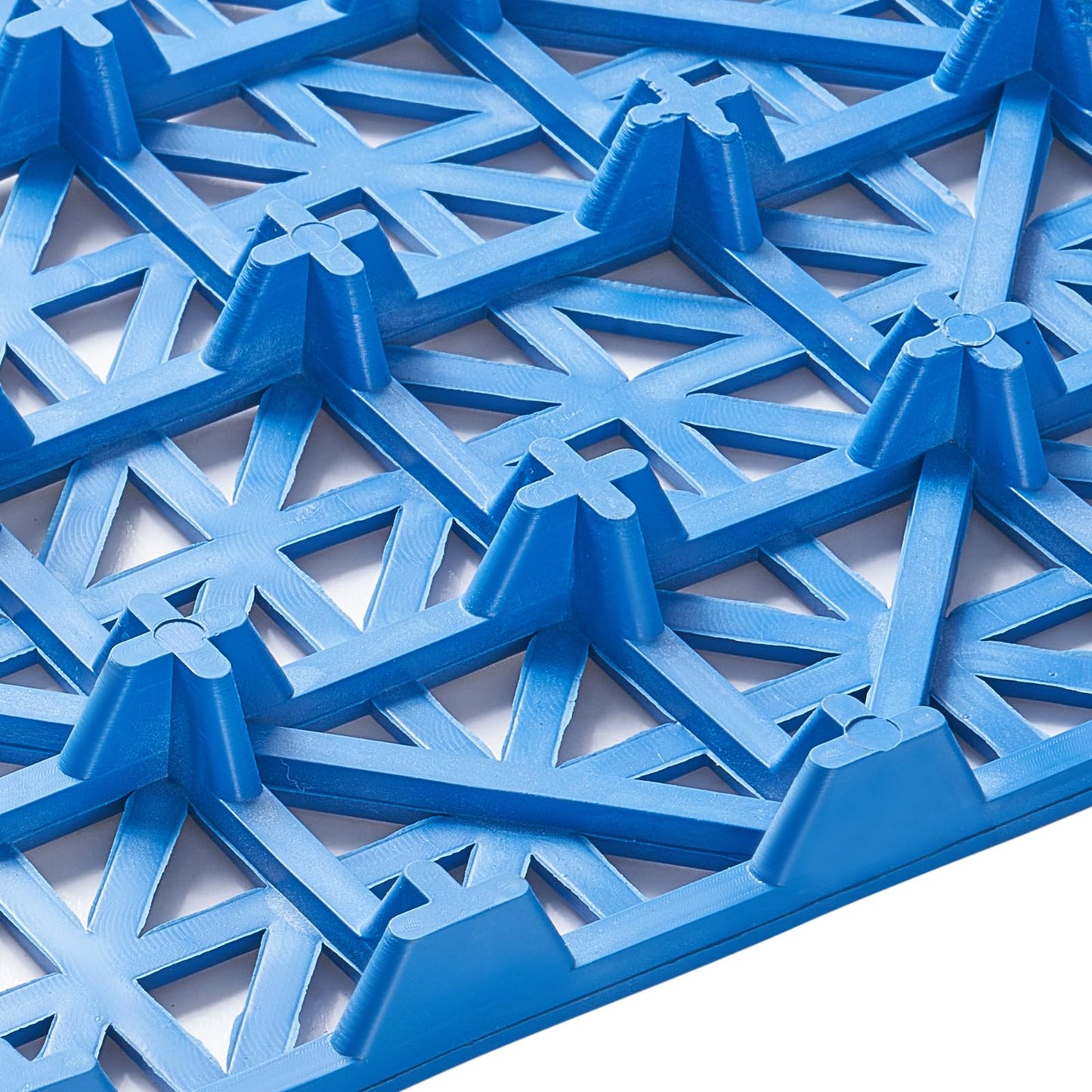 VEVOR Interlocking Tile 50PCS Blue, Drainage Tiles 12" x 12" Splicing, Soft PVC Interlocking Drainage Floor Tiles, Non-Slip Drainage Holes for Restroom, Bathroom, Kitchen, Pool, Wet Areas