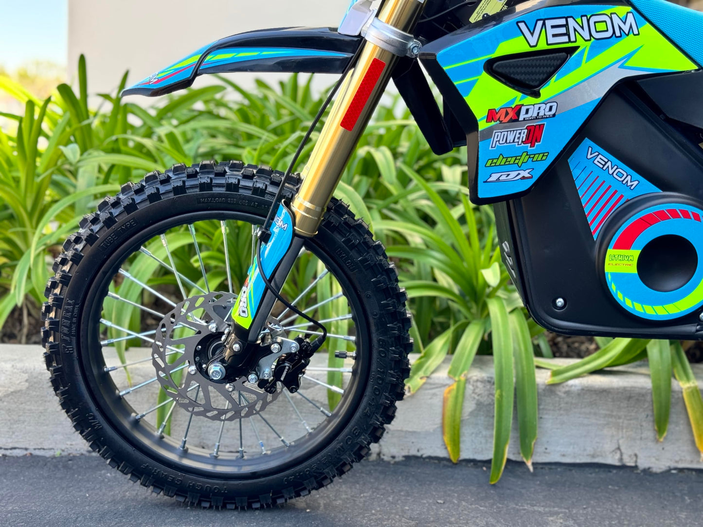 BELMONTE BIKES Blue Venom 1600W PRO 48V Electric Dirt Bike Lithium Battery 48V Speed Governor (Blue)