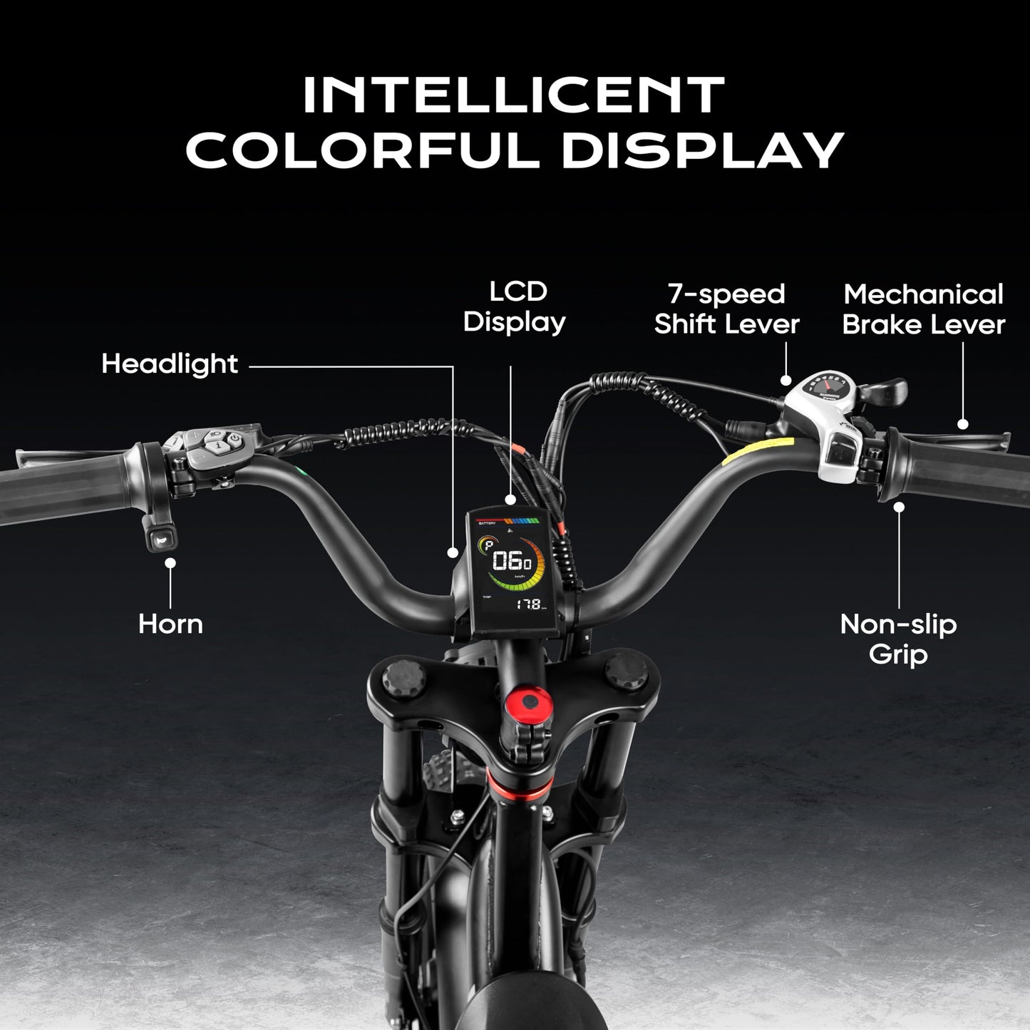 Eahora Terra/TerraⅡ Peak 1500W/3000W Electric Bike for Adults 30-33MPH 80Miles Long Range Full Suspension Dual Motors EBike 48V 15A Battery Electric Mountain Bike