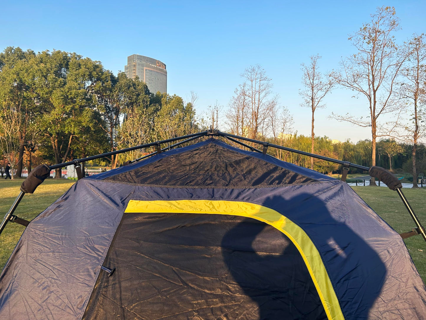 Toogh 3/4 Person Camping Tent with 1 Door, 4 Windows, and Upgraded Ventilation– Instant Setup, Waterproof, 8'x 8'x 67''Oxford Fabric Floor Pop Up in 60 Seconds Includes Rainfly and Backpack