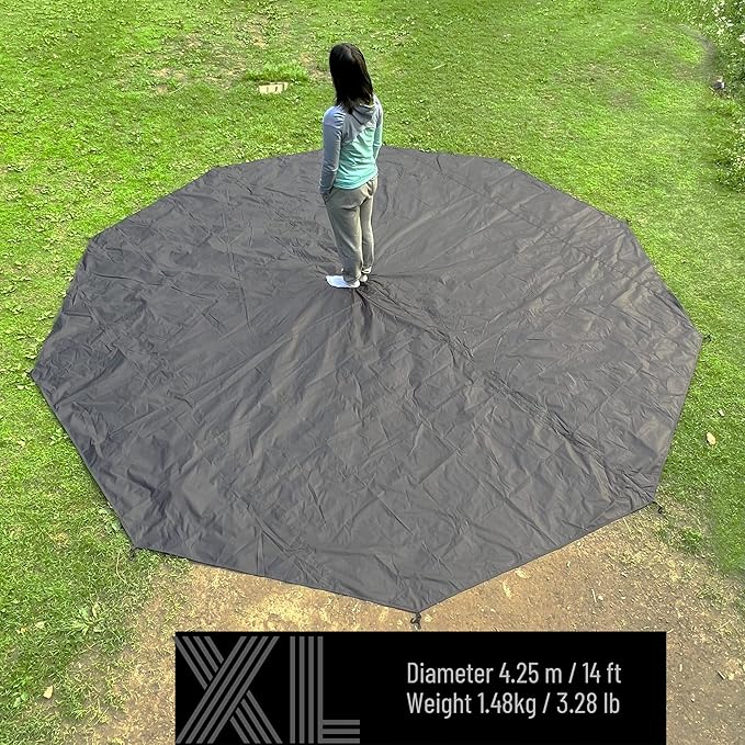 Preself Full Footprint for Tipi Hot Tent T3 XL, Ground Sheet Mat, Tent Floor, Waterproof Camping Tarp