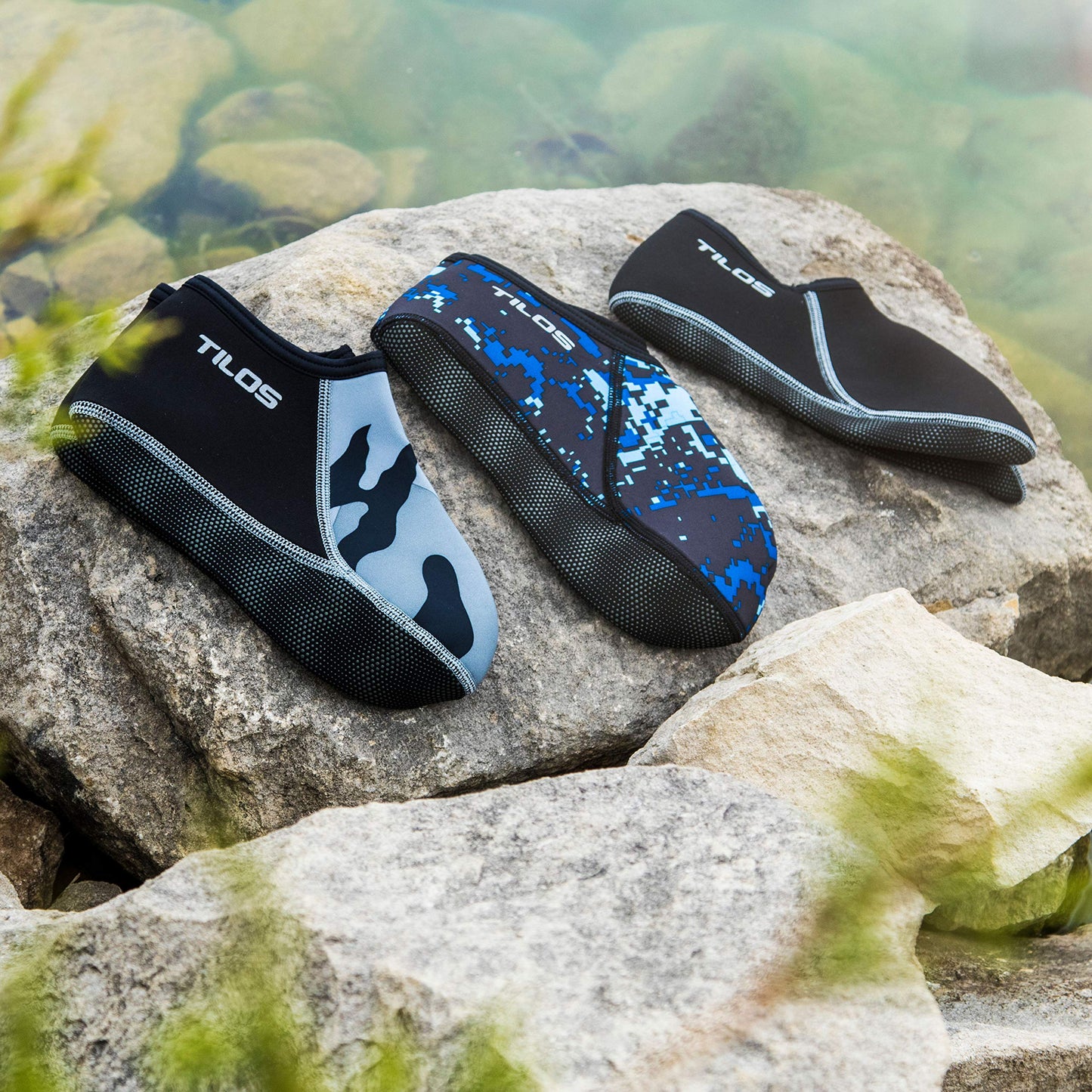 Tilos 3mm Neoprene Socks - Hypoallergenic, Non-Slip, Durable Water Socks for Diving, Snorkeling, Water Aerobics & More