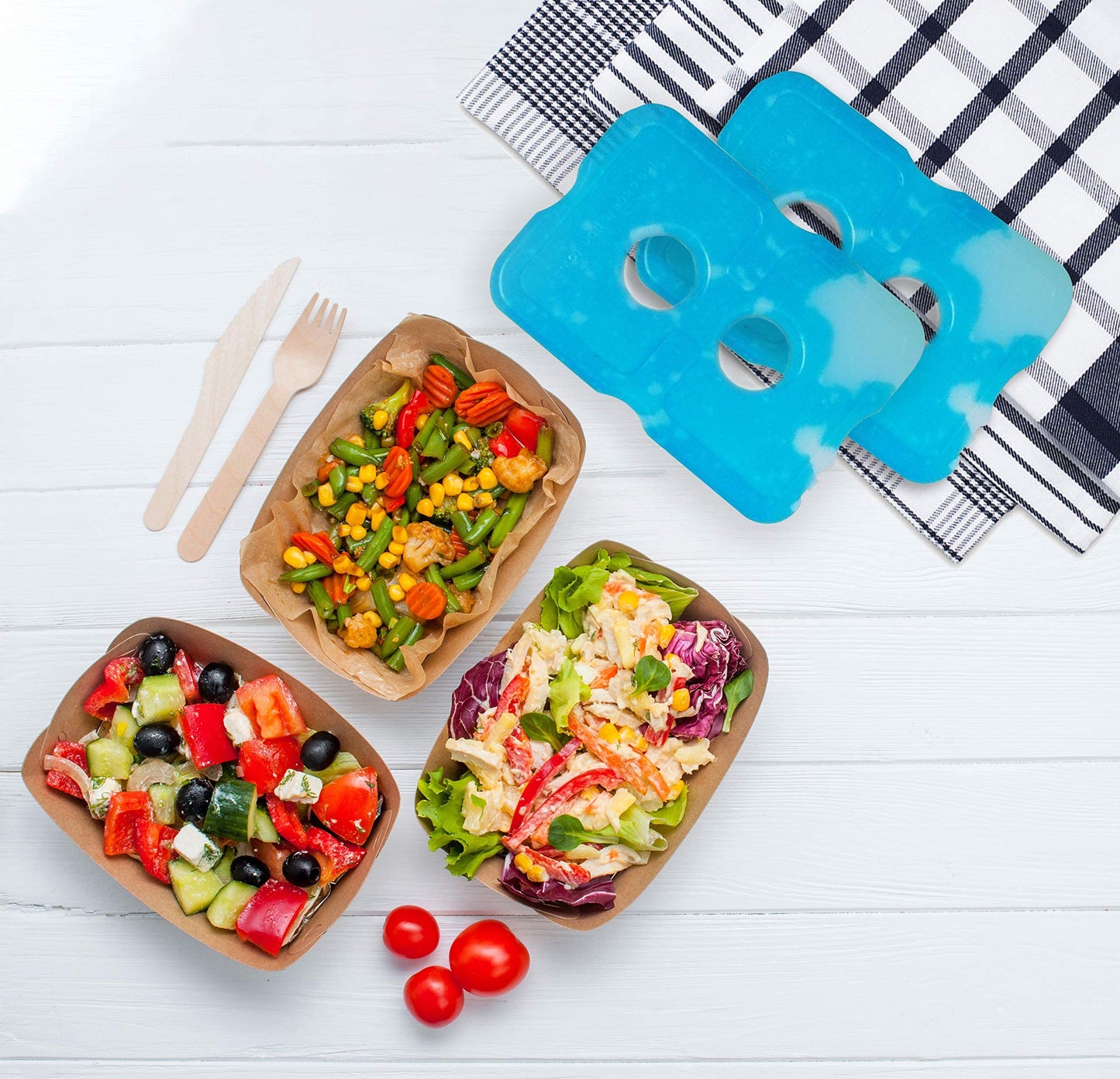 Healthy Packers Ice Packs for Lunch Bags - Original Cool Pack | Slim & Long-Lasting Reusable Ice Pack for Lunch Box, Lunch Bag and Cooler | Freezer Packs for Coolers (Set of 6)