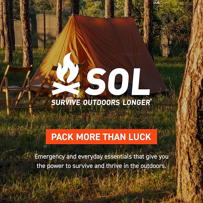 SOL Escape Bivvy with Hood - Emergency Preparedness Blanket - Reflects Up to 70% Body Heat - Outdoor Survival Bivvy - Water Resistant - Durable & Breathable - Winter Camping Supplies - Green