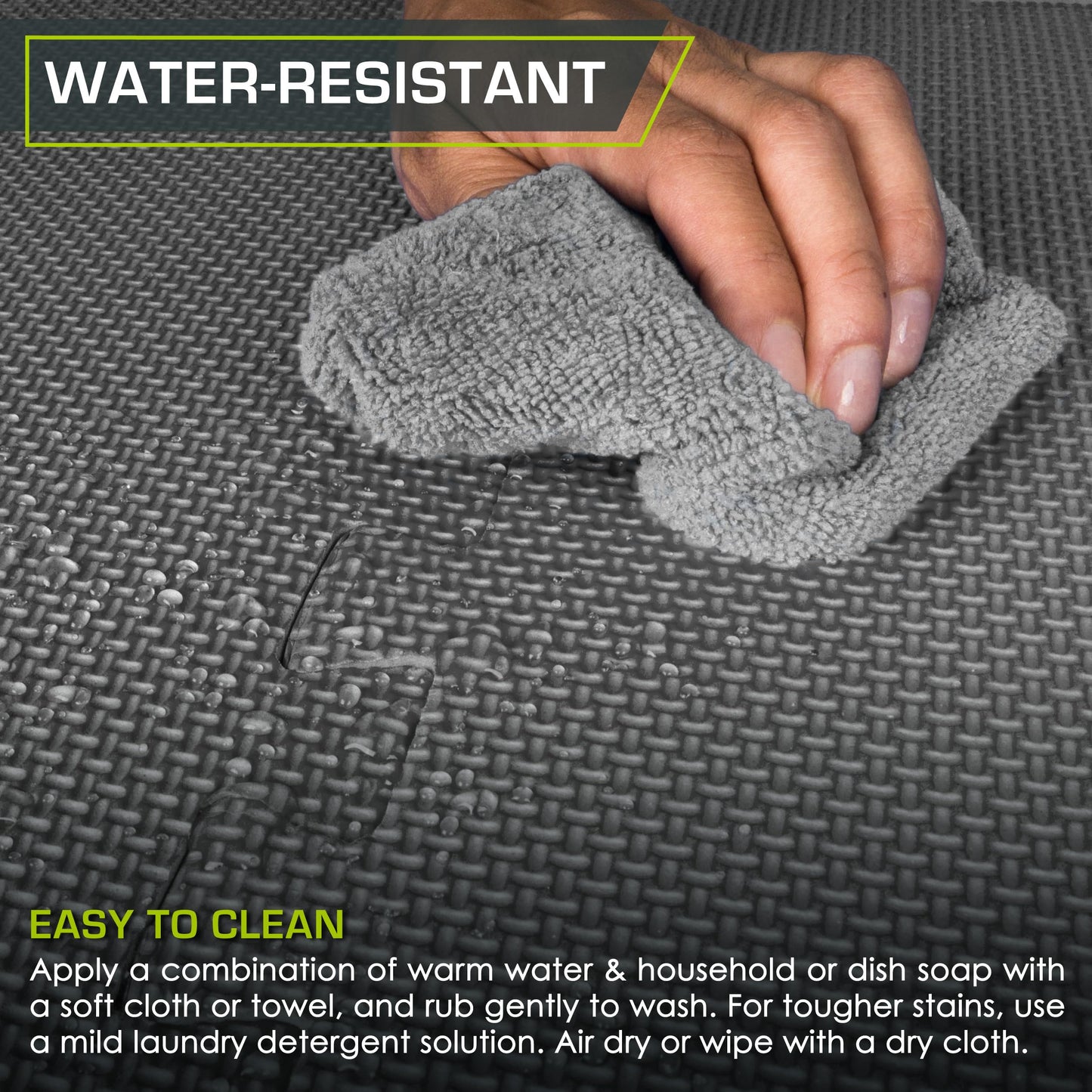 ProsourceFit Extra Thick Puzzle Exercise Mat , EVA Foam Interlocking Tiles for Protective, Cushioned Workout Flooring for Home and Gym Equipment, Grey - 1 inch - 24 Sq Ft - 6 Tiles