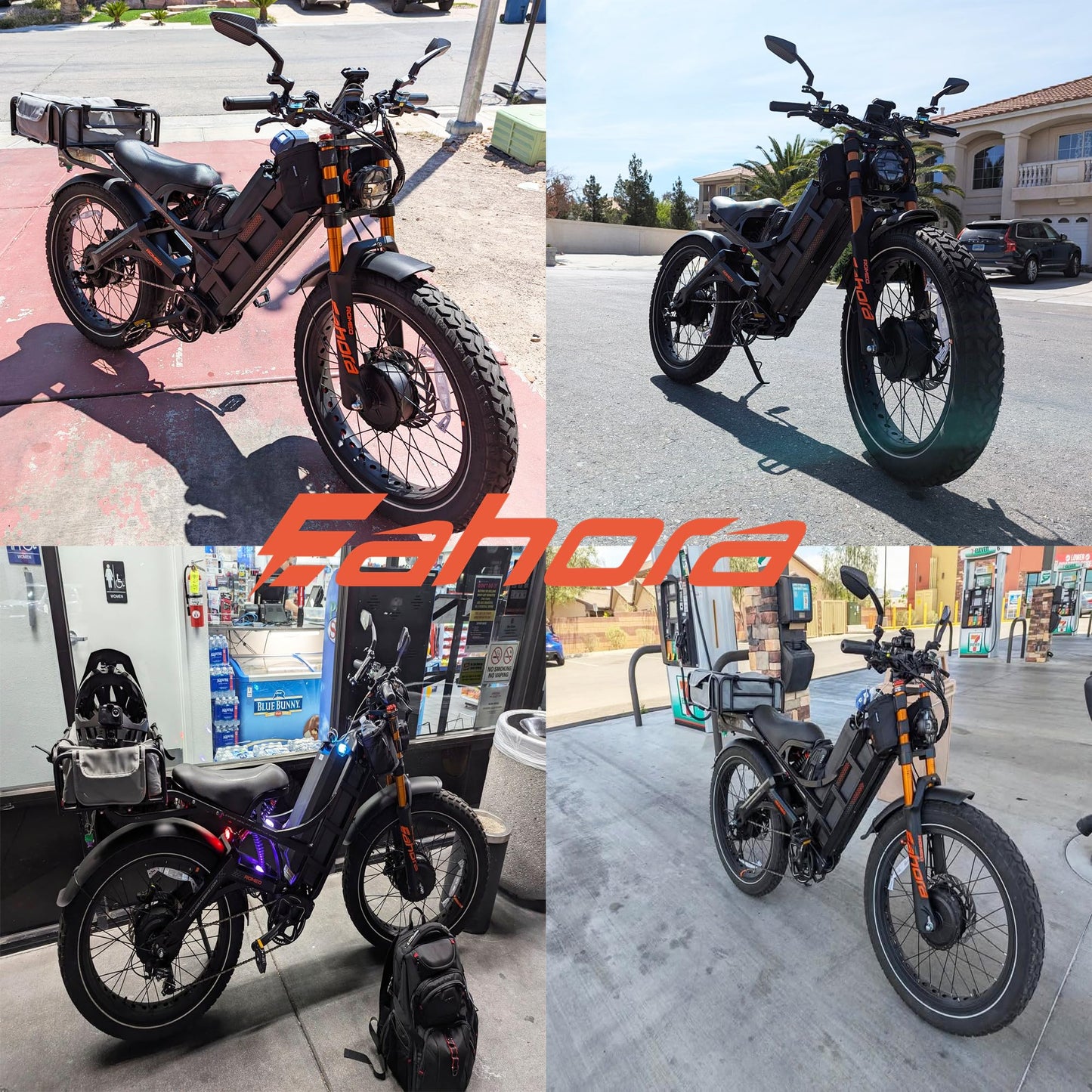 eAhora 2025 Romeo Pro 2 Electric Bike for Adults 4000W Dual Motor Electric Bicycle 46MPH 52V 70Ah 200+Miles Long Range 26 * 4.0 Fat Tire Full Suspension Electric Mountain Bike with Rack+Basket Gray