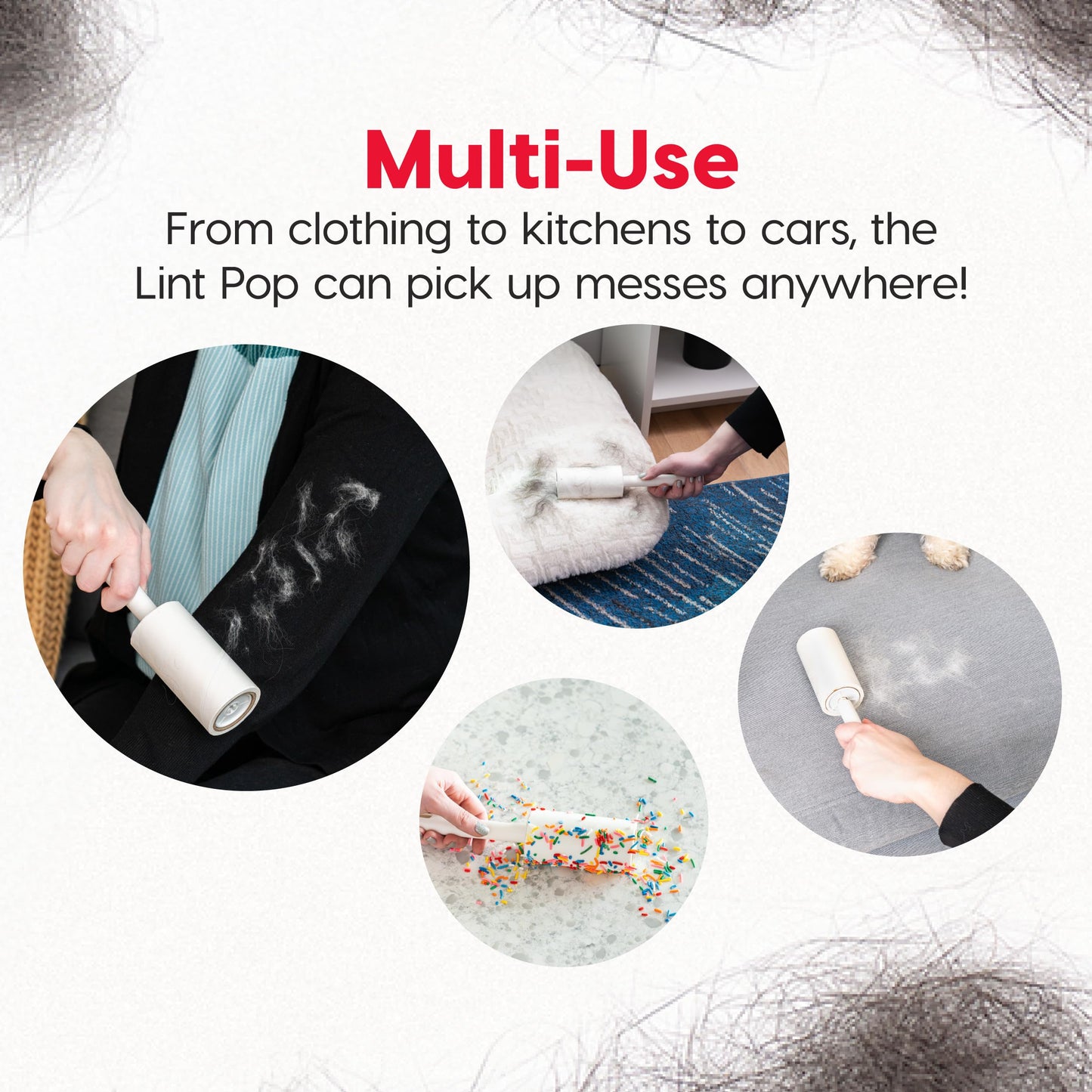 IRIS USA Extra Sticky Lint Roller, Standard Pack Comes with Storage Box and Refills, 90 Sheets/Roll, 720 Sheets Total, Easy Tear Lint Remover for Dog Cat Pet Hair On Clothes, Couch, Bed, Floor