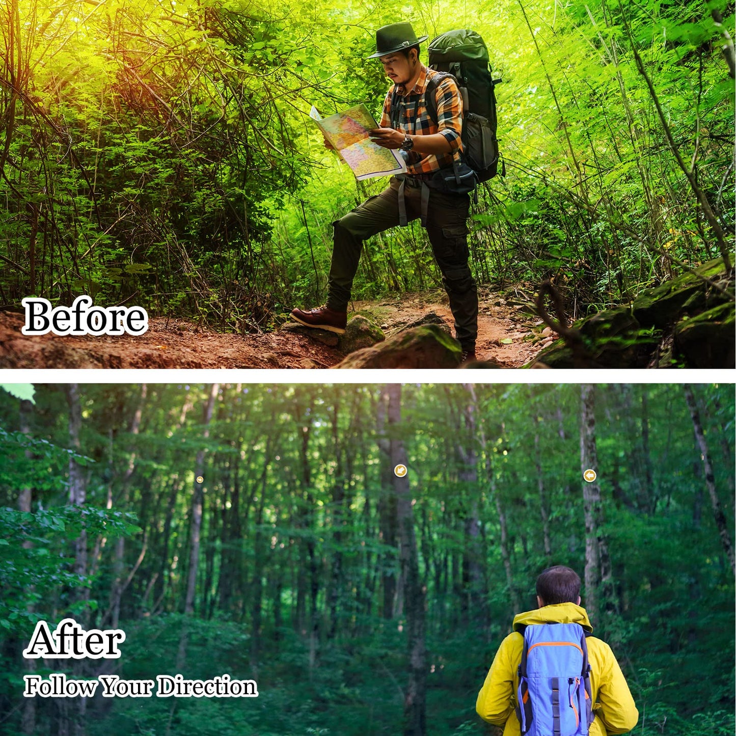 Amylove 24 Pieces Bright Trail Markers Reflective Trail Marker Round Trail Markers for Trees with 50 Trail Tack for Hunting Hiking Camping Tree Stand Outdoor