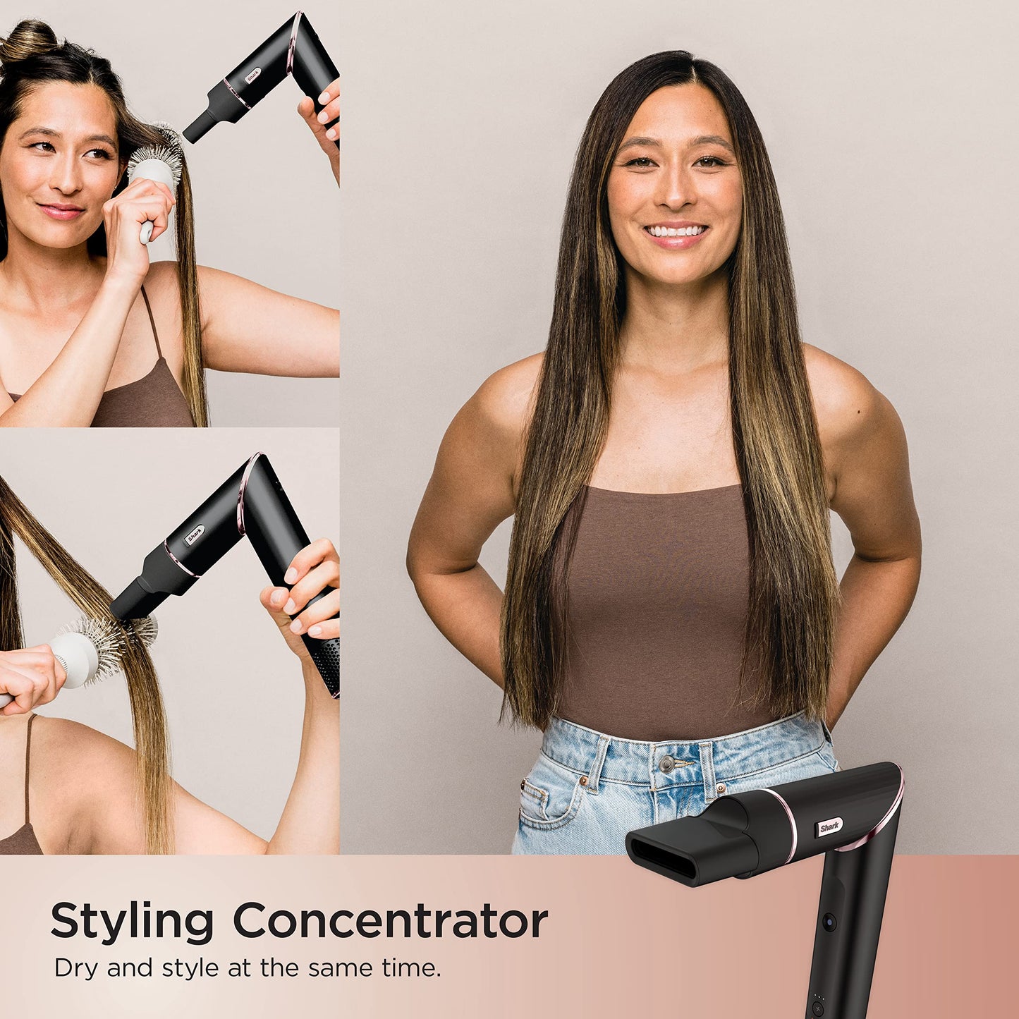 Shark FlexStyle Hair Dryer & Powerful Styling System with 6-Piece Hair Styling Tools, Paddle Brush, Curl-Defining Hair Diffuser, Auto-Wrap Curlers, Styling Concentrator, Oval Brush &, Black, HD440BK