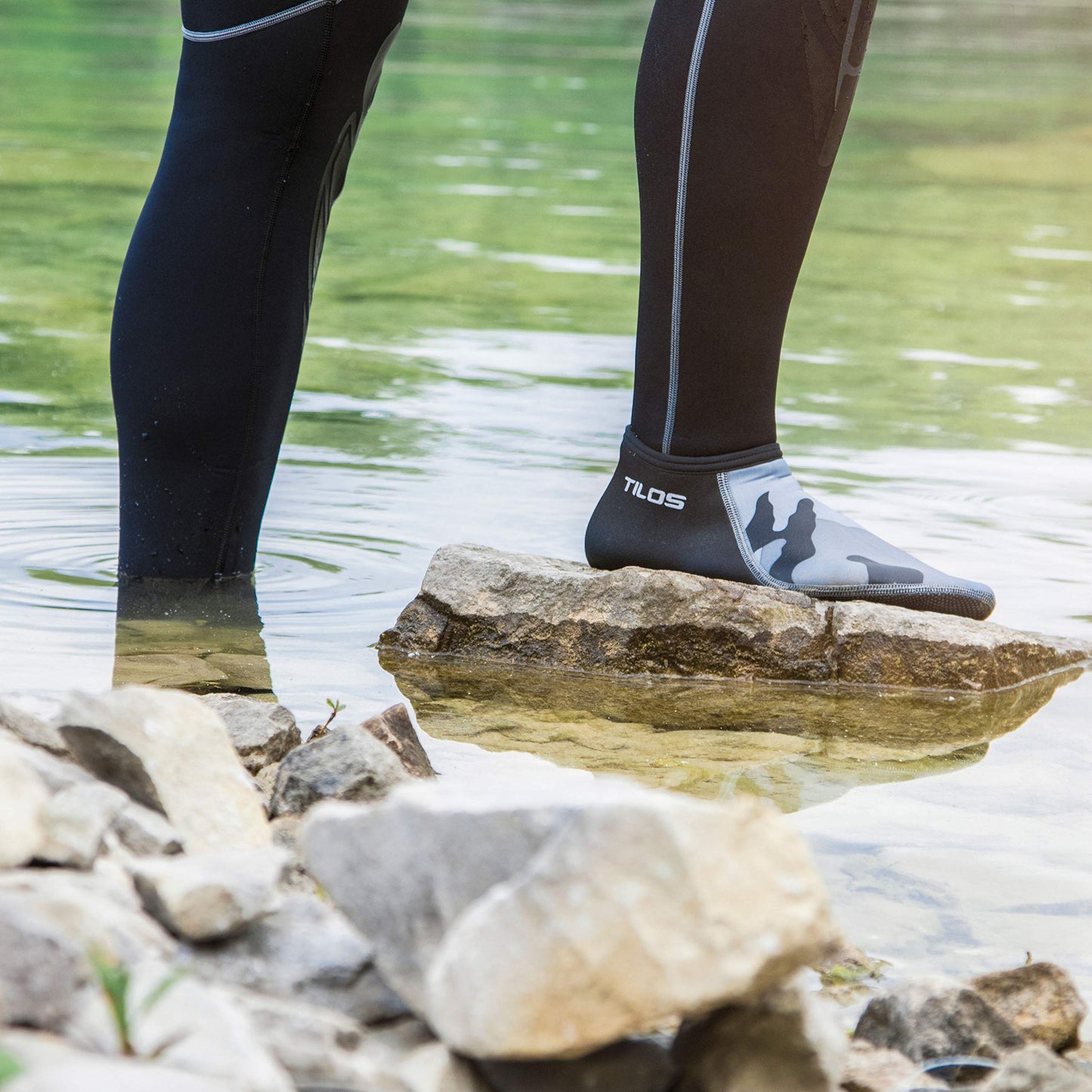 Tilos 3mm Neoprene Socks - Hypoallergenic, Non-Slip, Durable Water Socks for Diving, Snorkeling, Water Aerobics & More