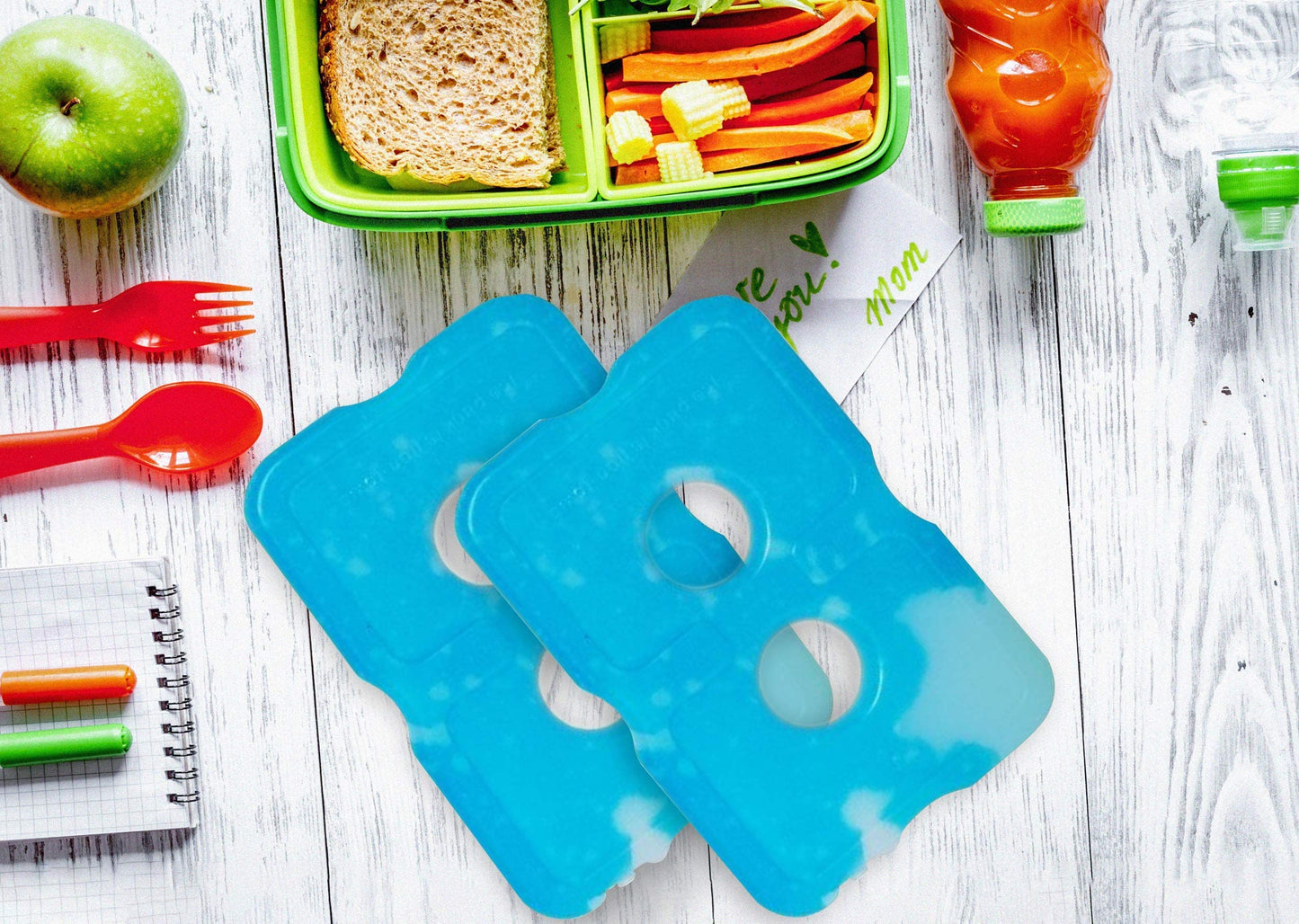 Healthy Packers Ice Packs for Lunch Bags - Original Cool Pack | Slim & Long-Lasting Reusable Ice Pack for Lunch Box, Lunch Bag and Cooler | Freezer Packs for Coolers (Set of 6)