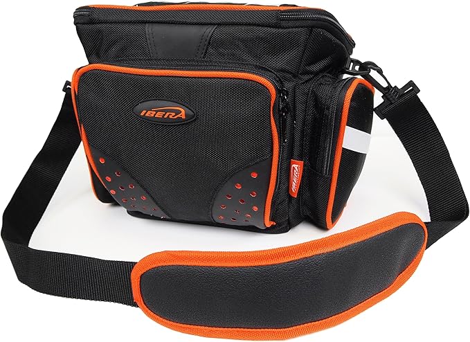 Ibera Bike Handlebar Bag for Camera Equipment, Clip-on Quick Release Bicycle Bag with Rain Cover and Map Sleeve