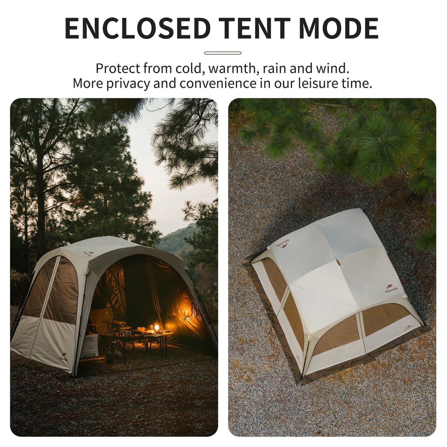 Naturehike Cloud Boundar Camping Tent, 60S Easy Setup Instant Pop up Tents for Camping,Canopy Tent for Sporting Events, Tailgating, Camping, Outdoor Activities