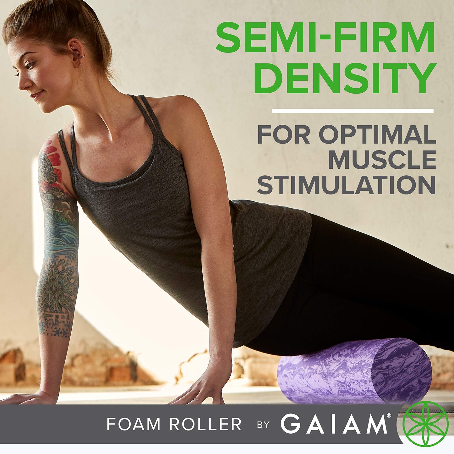 Gaiam Restore 05-58272 18-Inch Muscle Therapy Foam Roller w/ DVD