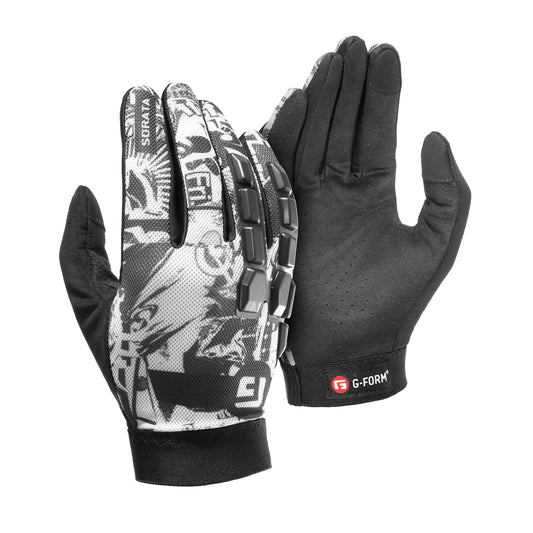 G-Form Sorata 2 Mountain Bike Gloves - Breathable Gloves for MTB & Dirt Bike Riders - Cycling Gloves with Knuckle Protection - Flexible Gloves for Bikers - Street Art, X-Small