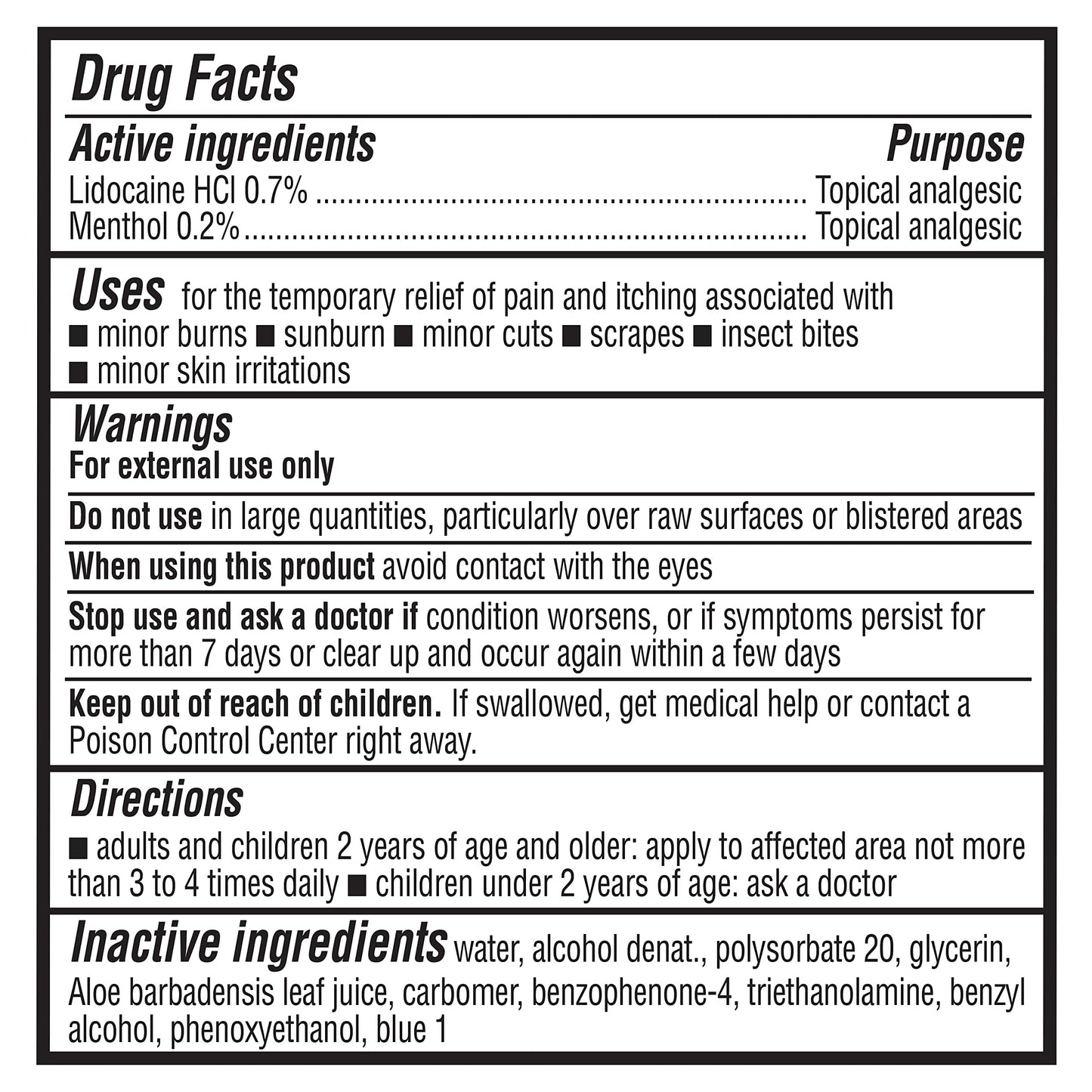 Amazon Basics After Sun Gel with Aloe Vera, Lidocaine and Menthol, 16 Fl Oz (Pack of 2) (Previously Solimo)