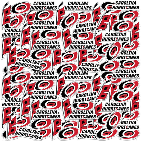 NHL Logo Carolina Hurricanes 100ct Vinyl Large Deluxe Stickers Variety Pack - Laptop, Water Bottle, Scrapbooking, Tablet, Skateboard, Indoor/Outdoor