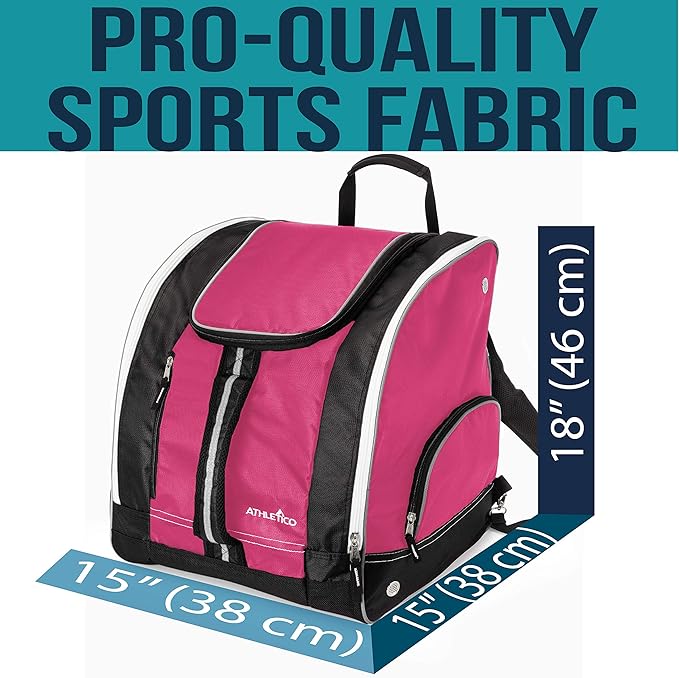 Athletico Ski Boot Bag – Skiing and Snowboarding Travel Luggage – Stores Gear Including Jacket, Helmet, Goggles, Gloves & Accessories – Venting and Grommets for Snow Drainage