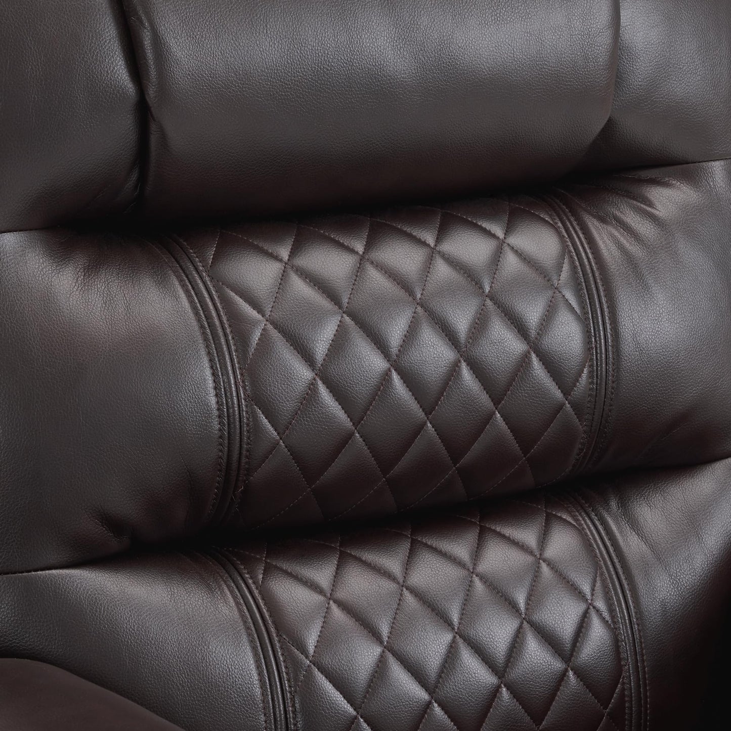 MCombo Zero Gravity Power Recliner Chair with Heat and Vibration Massage, Reclining Chair with USB Ports, Cup Holders for Living Room, Faux Leather PR621 (Brown)