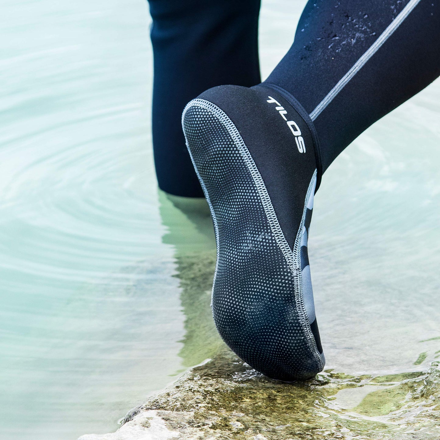 Tilos 3mm Neoprene Socks - Hypoallergenic, Non-Slip, Durable Water Socks for Diving, Snorkeling, Water Aerobics & More