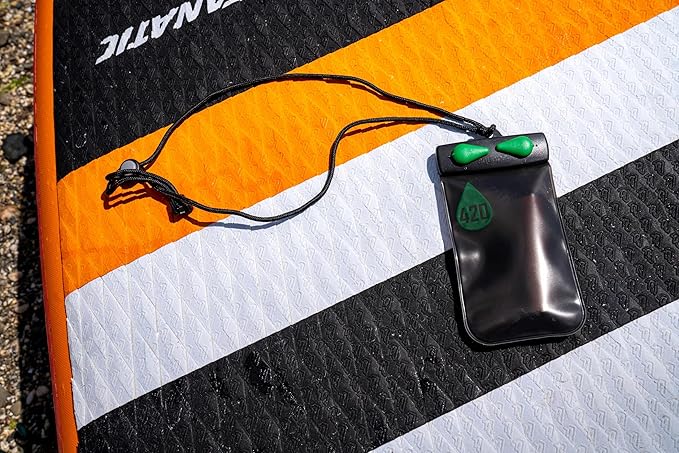 Aquapac Waterproof Phone Case - Black Plastic or Rubber Case for Cellular Phone - Waterproof Case for Music Theme - Whanganui Model