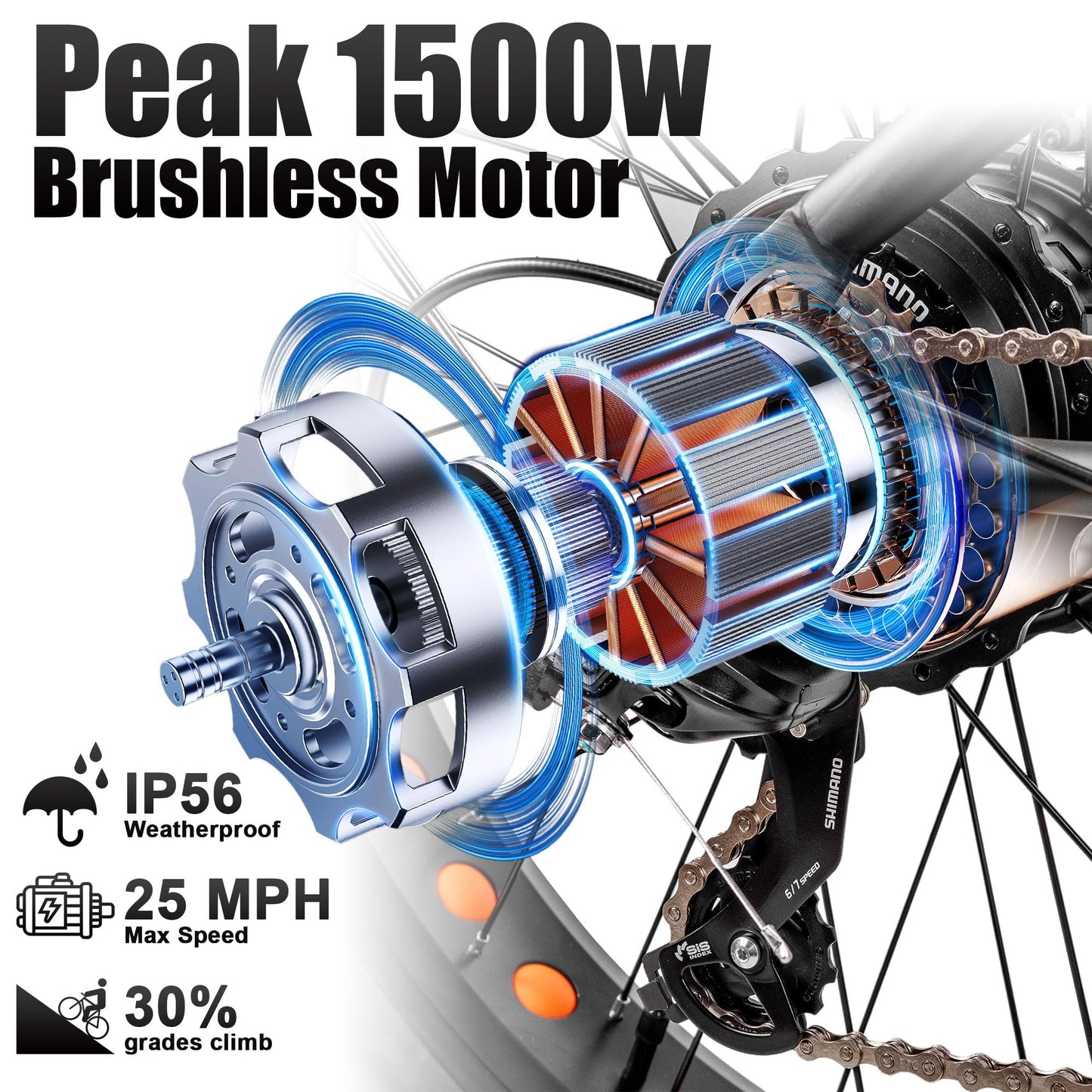 NAKTO Electric Bike, 1000W Electric Bike for Adults,48V 12Ah Removable Battery, 26×4.0" Fat Tire E-Bike, 28MPH Electric Mountain Commuting Cruise Electric Bicycle.