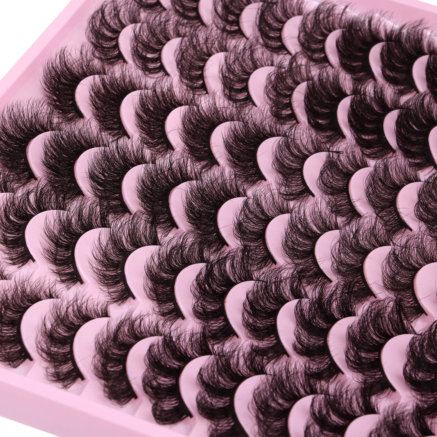 ALPHONSE Mink Lashes Fluffy Wispy 20 MM Eyelashes 8D High Volume Dramatic False Lashes Pack Long Thick Fake Eyelash 30 Pairs Multipack