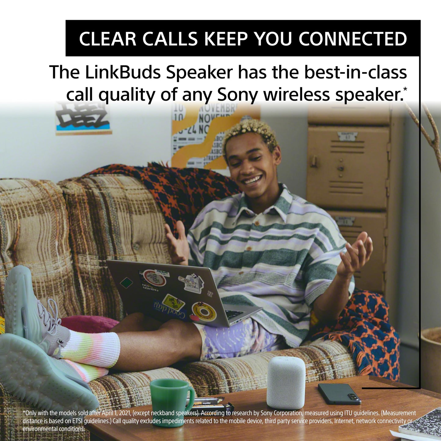 Sony LinkBuds Wireless Portable Bluetooth Speaker, Light Gray