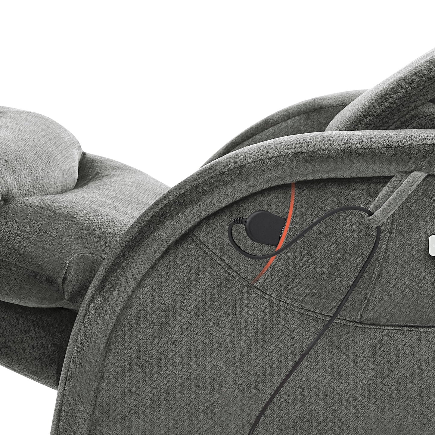 MCombo Power Zero Gravity Recliner Chair with Adjustable Headrest for Living Room, Fabric ZG334 (Neutral Grey)