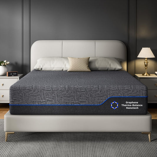 Amada 12 Inch Queen Mattress, Queen Memory Foam Mattress, Cooling Sleep & Pressure Relief, Medium Firm Plus Feel & Fiberglass-Free, CertiPUR-US Certified Mattress Bed in a Box