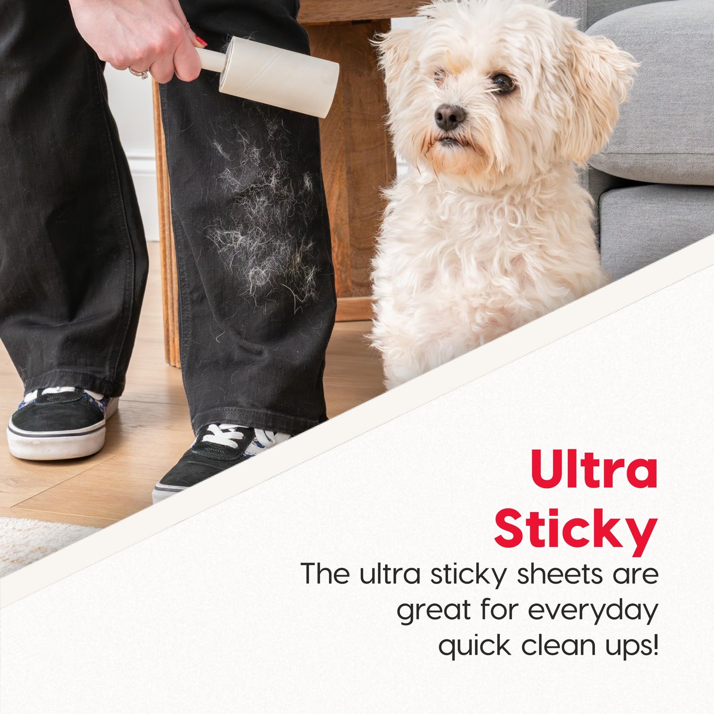 IRIS USA Extra Sticky Lint Roller, Standard Pack Comes with Storage Box and Refills, 90 Sheets/Roll, 720 Sheets Total, Easy Tear Lint Remover for Dog Cat Pet Hair On Clothes, Couch, Bed, Floor
