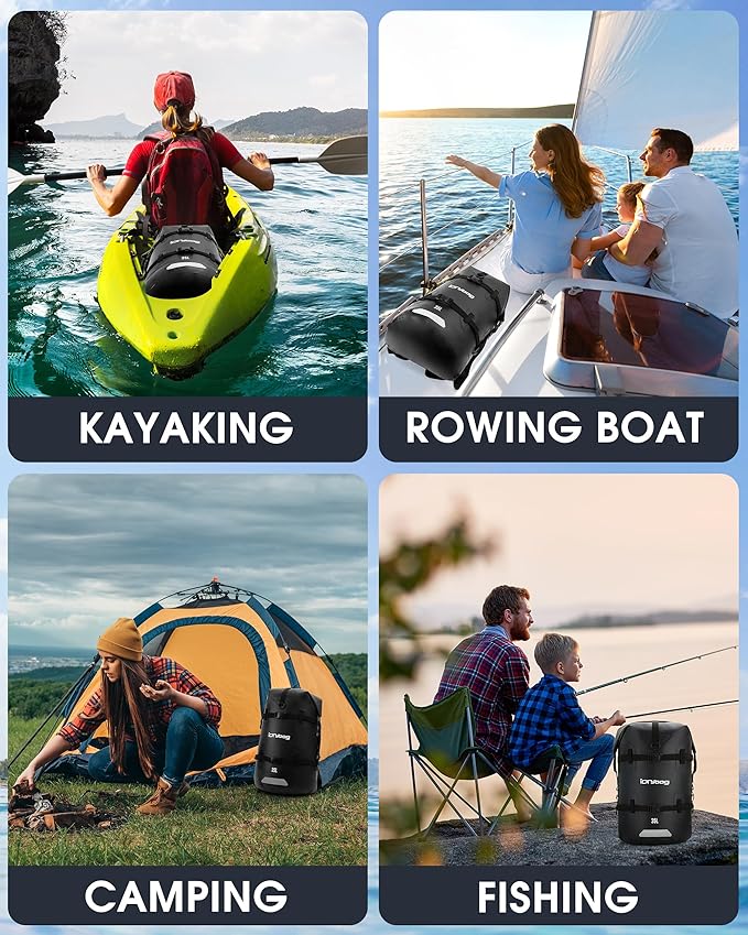 IDRYBAG Waterproof Backpack for Travel, Kayaking, Boating, Swimming, Floating Paddle Boarding - Submersible Dry Bag 35L/55L/85L