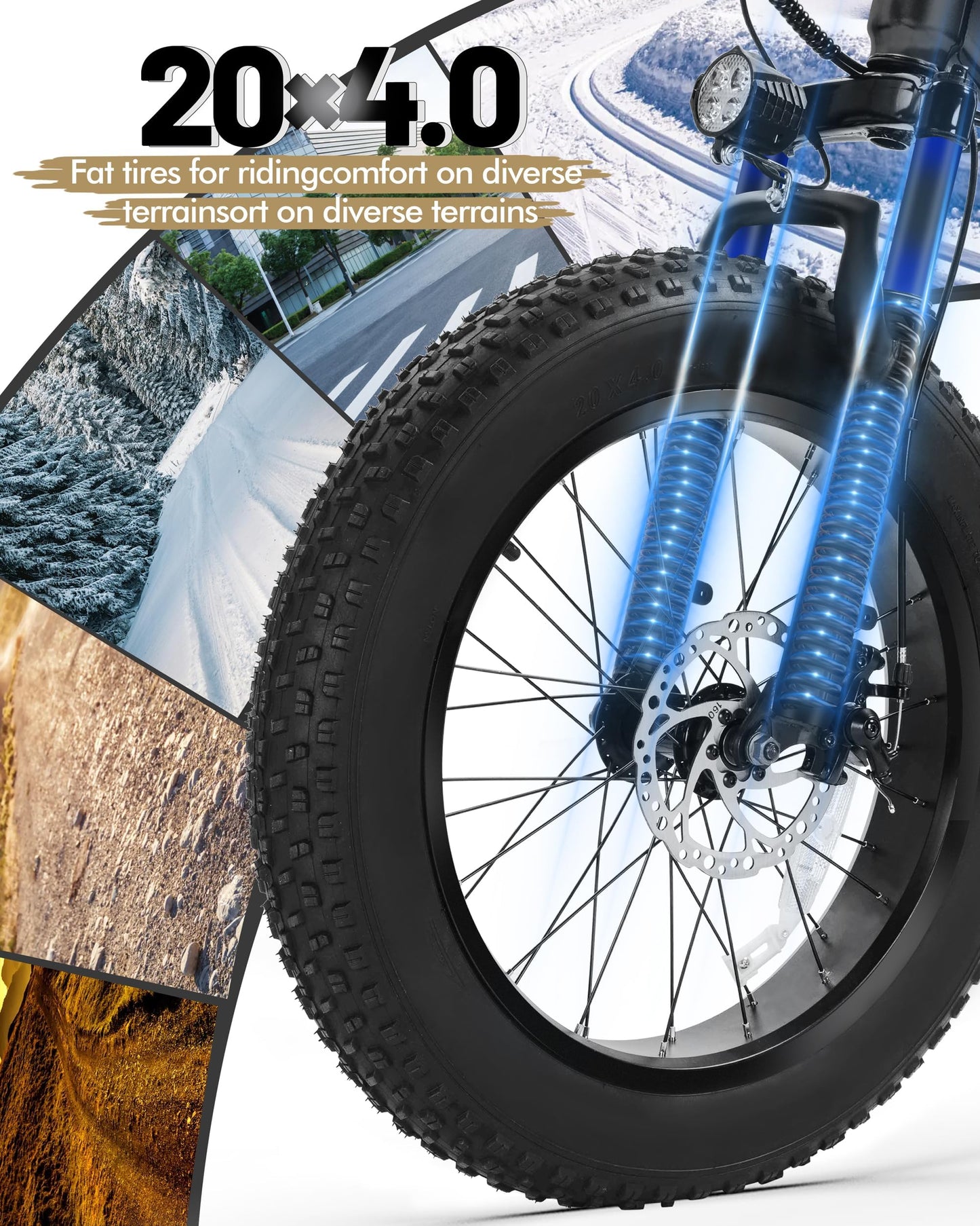 Qlife Racer Fat tire Electric Bike for Adults - 28MPH Mountain Ebike with Peak 1200W Brushless Motor, 499Wh Removable Battery, 20X4.0 Tire Step Over E-MTB with 7-Speed Black Classic