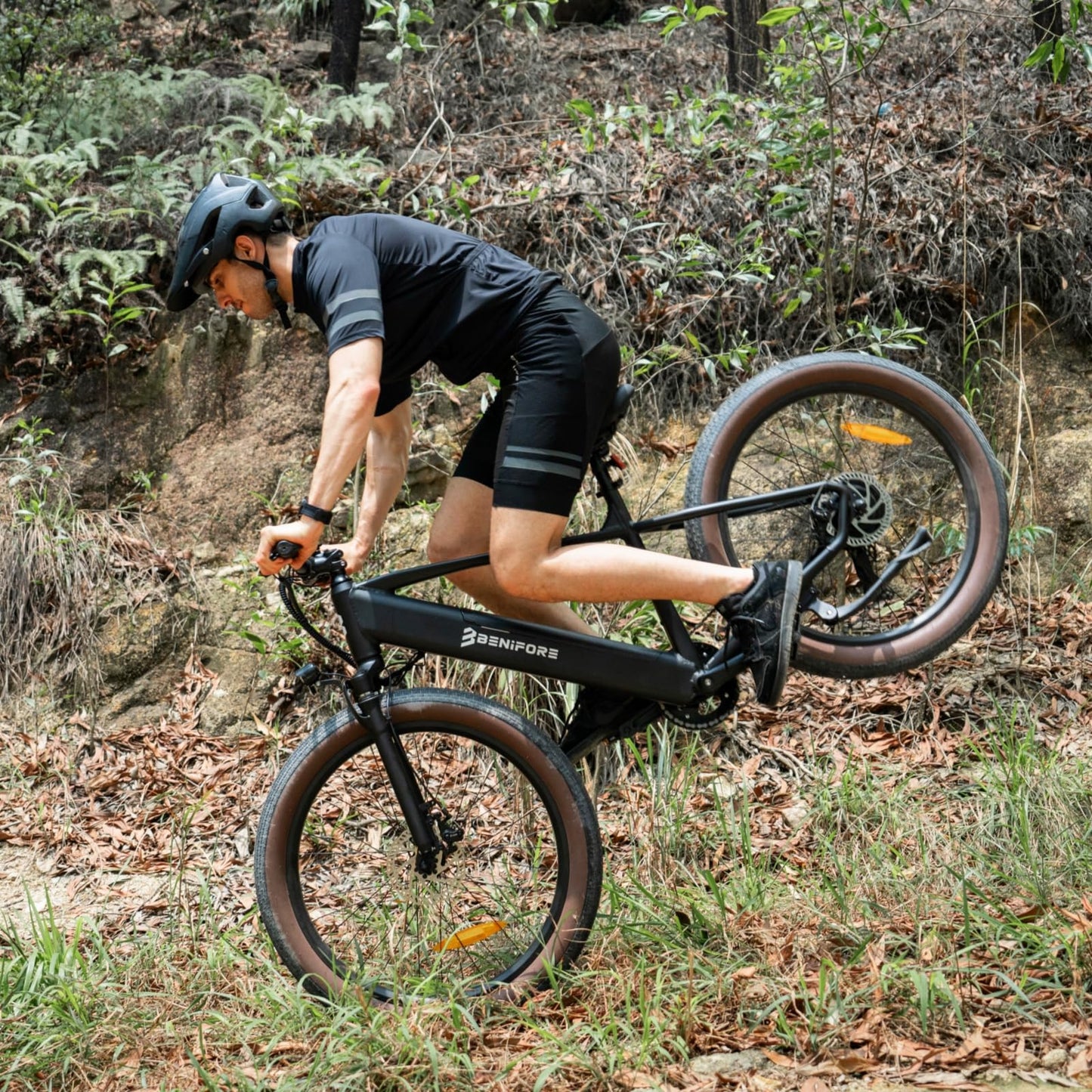 BENIFORE C26 Electric Bike for Adults 1400W Peak, 28MPH 72 Miles 48V 720Wh Removable Battery Electric Mountain Bike, 26"*3.0" Fat Tire Mountain Ebikes with Hydraulic Suspension, UL Certified