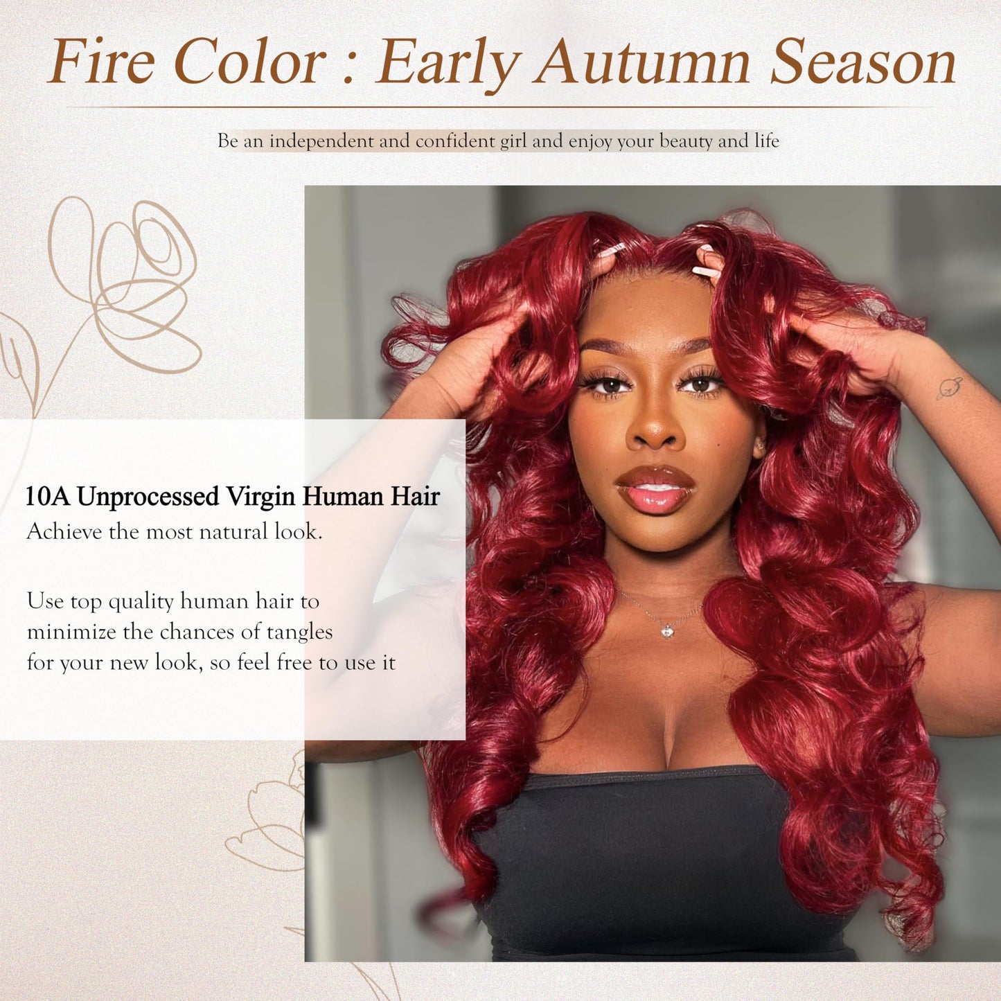 ANMETAN Red Burgundy Bundles Human Hair Body Wave, 10A Colored Bundles Human Hair Body Wave 100% Unprocessed Remy Hair, Thick Burgundy Red Wine 99J Human Hair 3 Wavy Bundles Sew in Weft 12 14 16 Inch