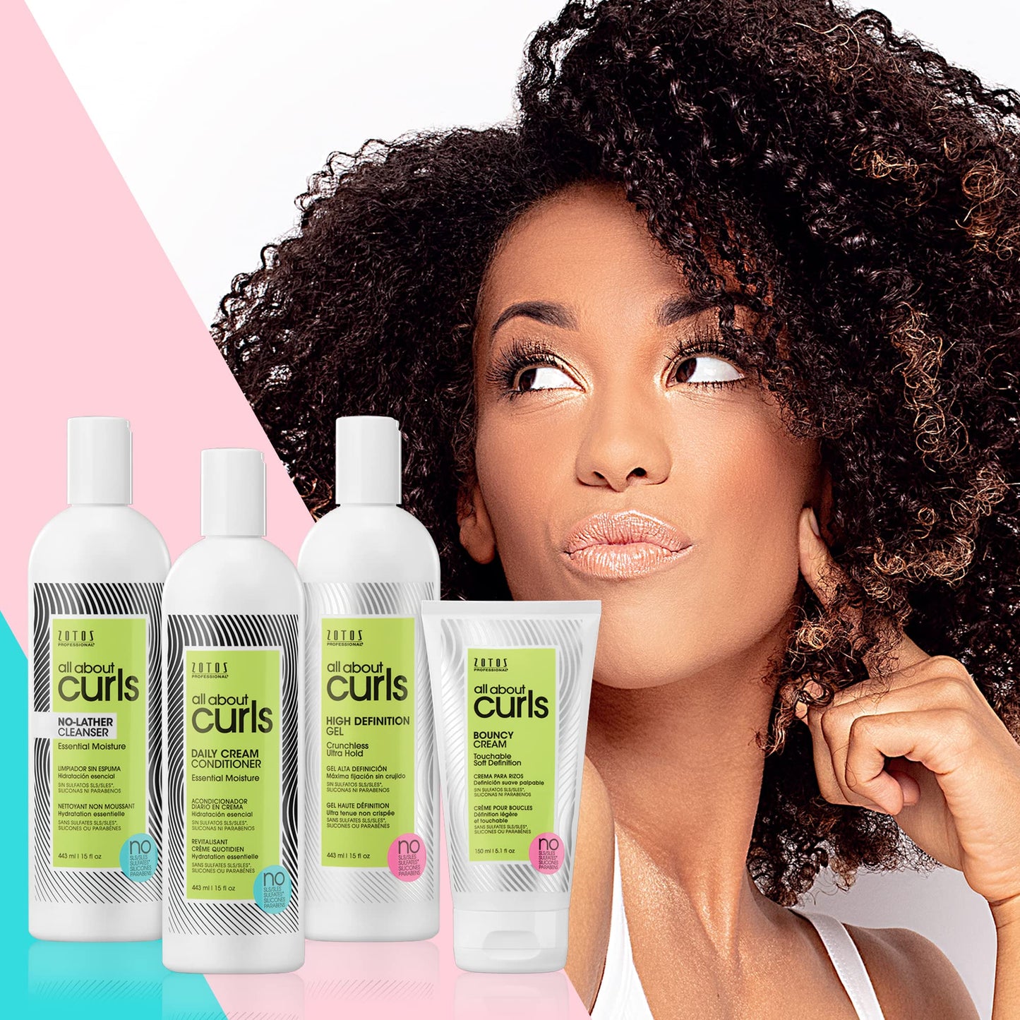 ALL ABOUT CURLS High Definition Gel | For Curly Hair Styling | Travel Size | Alcohol-Free | Moisturize, Define & Enhance Texture | Reduce Frizz & Boost Shine | Crunchless Ultra Hold | 1.7 Fl Oz