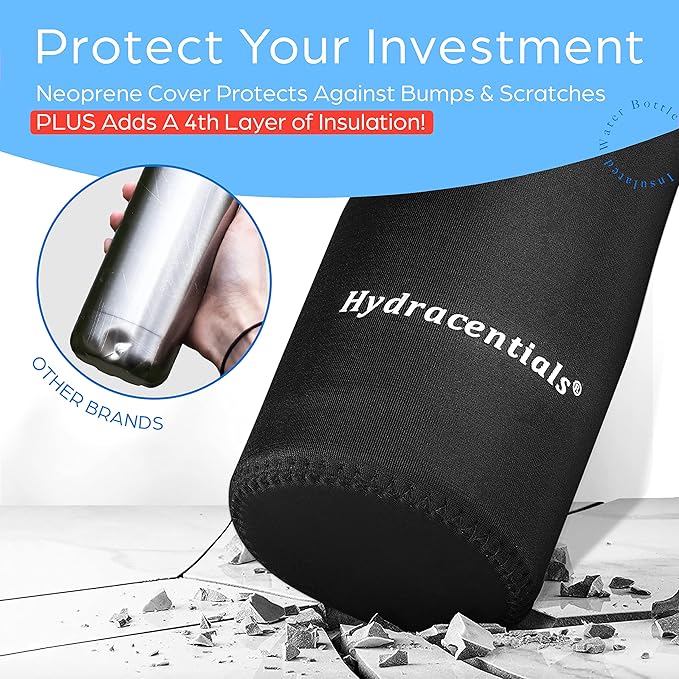 Insulated Stainless Steel Metal Water Bottle with Straw Lid - Vacuum Insulated Water Bottles, Keeps Hot and Cold - Sports Canteen Bottle