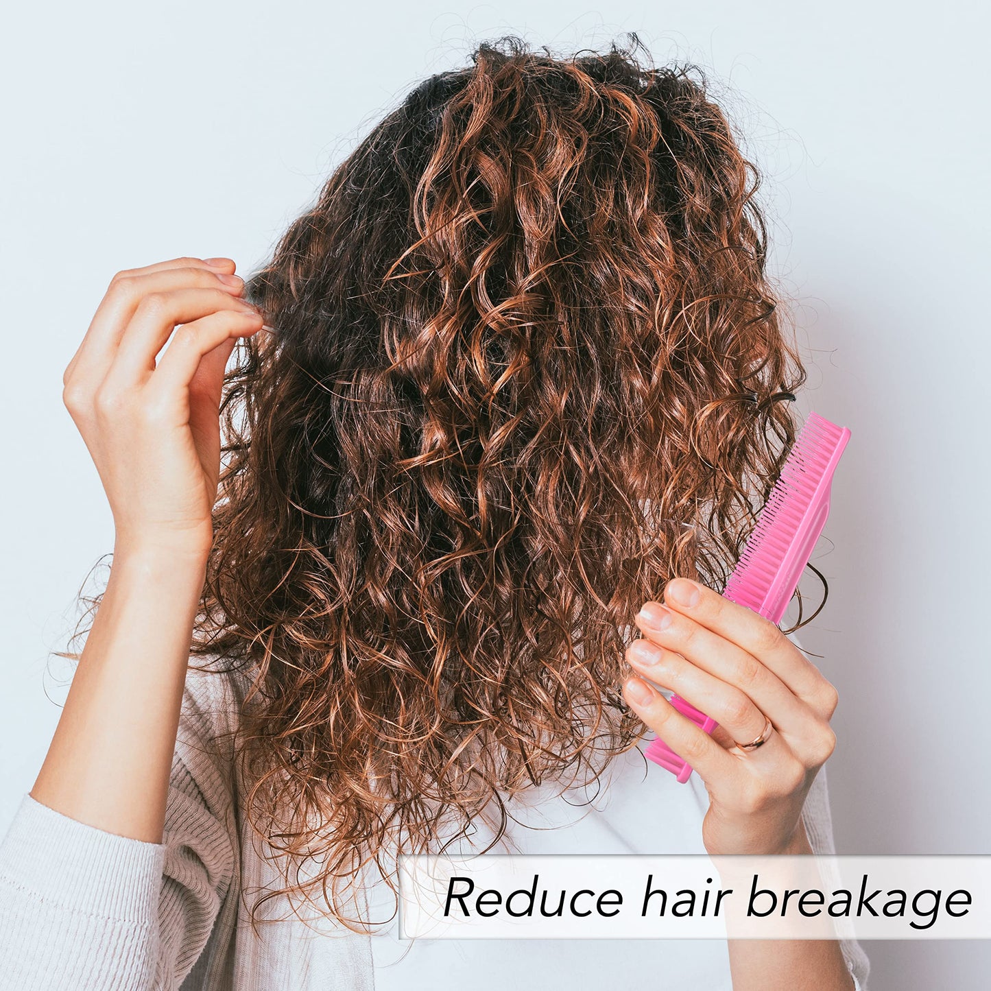 Allegro Combs 3-Row Detangling Comb #70, Light pink - Perfect for Women Curly Hair Stylists, Curl Defining, Made in USA, 1 Piece