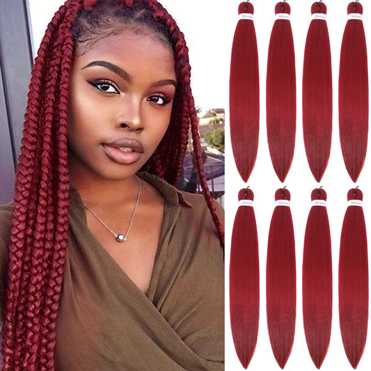 Alrence Pre Stretched Braiding Hair Long Braid 30 Inch 8 Packs Professional Braiding Hair Extensions Synthetic Crochet Twist Braids (30 Inch, BG#)